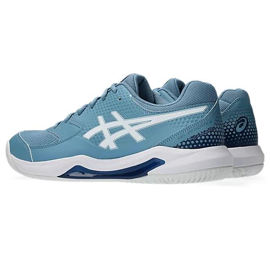 Asics Gel-Dedicate 8 Men's Pickleball Shoes - Saba Blue/White - Image 2
