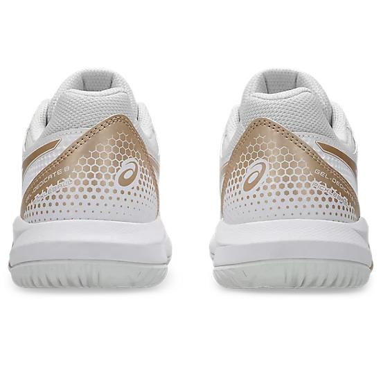 Asics Gel-Dedicate 8 Women's Pickleball Shoes - White/Champagne - Image 3
