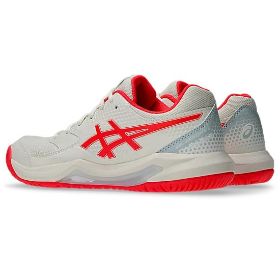 Asics Gel-Dedicate 8 Women's Pickleball Shoes - Cream/Flash Red - Image 4