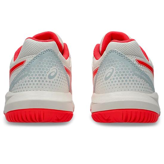 Asics Gel-Dedicate 8 Women's Pickleball Shoes - Cream/Flash Red - Image 5