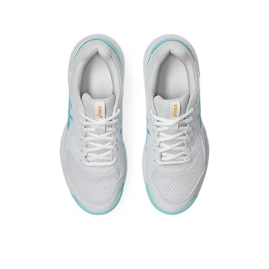 Asics Gel-Dedicate 8 Women's Pickleball Shoes - White/Energy Aqua - Image 6