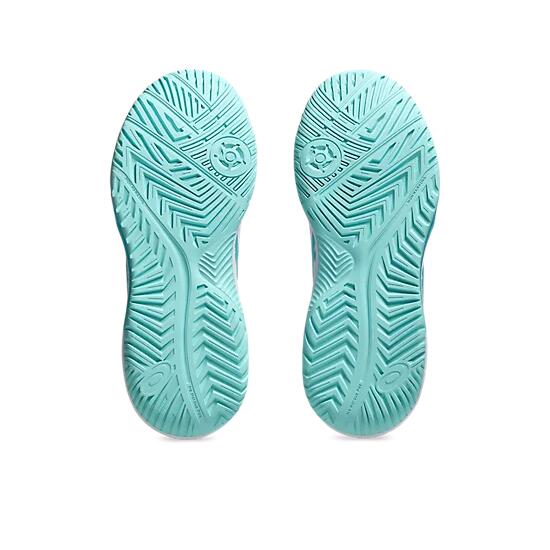 Asics Gel-Dedicate 8 Women's Pickleball Shoes - White/Energy Aqua - Image 7