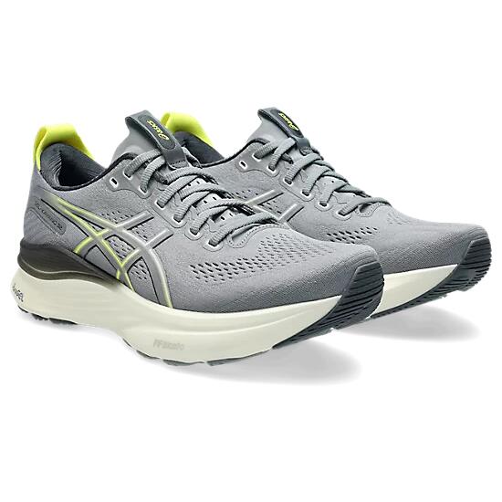 Asics Gel-Kayano 32 Men's Running Shoes - Gravel/Citron - Image 3