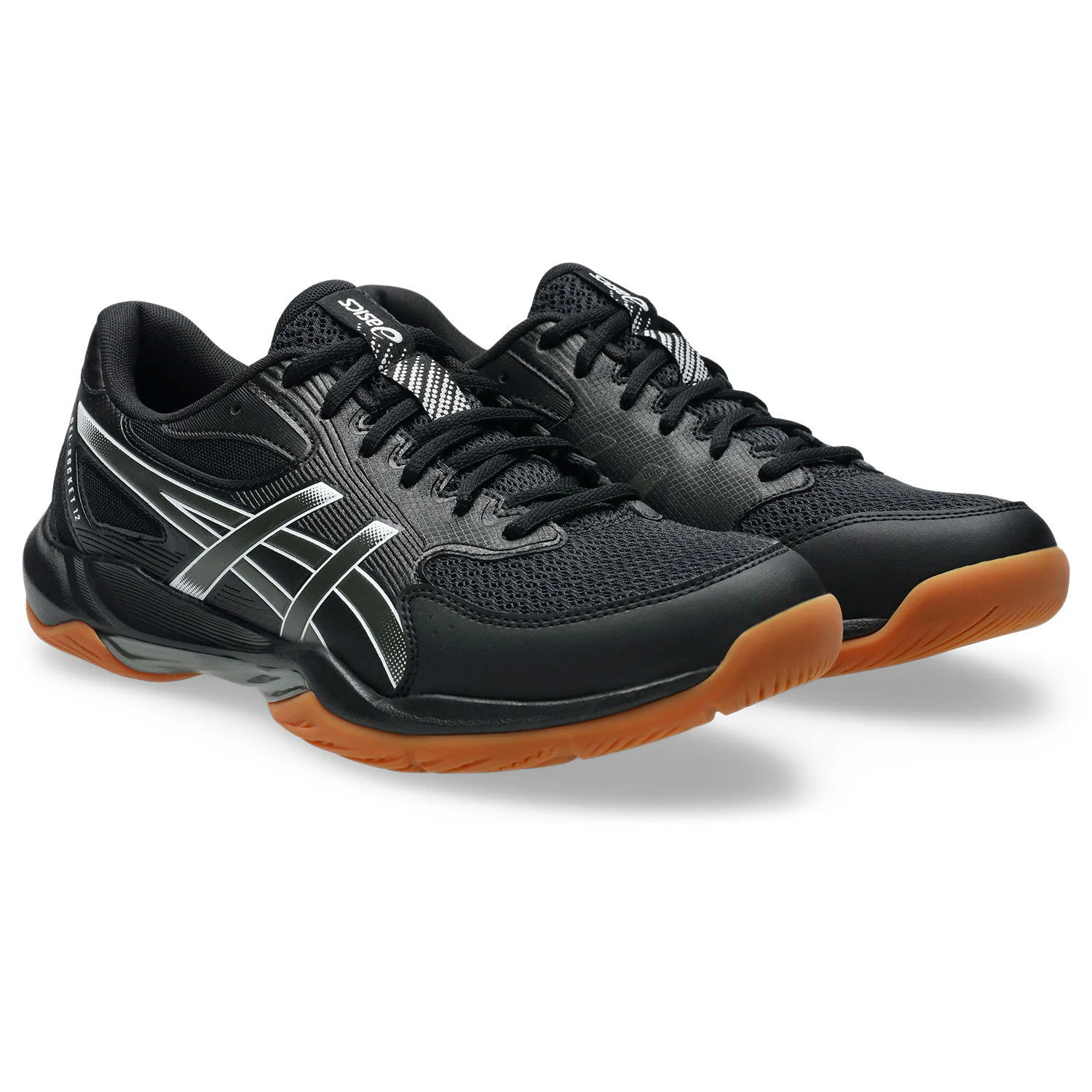 Asics Gel-Rocket 12 Men's Court Shoes - Black/Gunmetal - Image 3