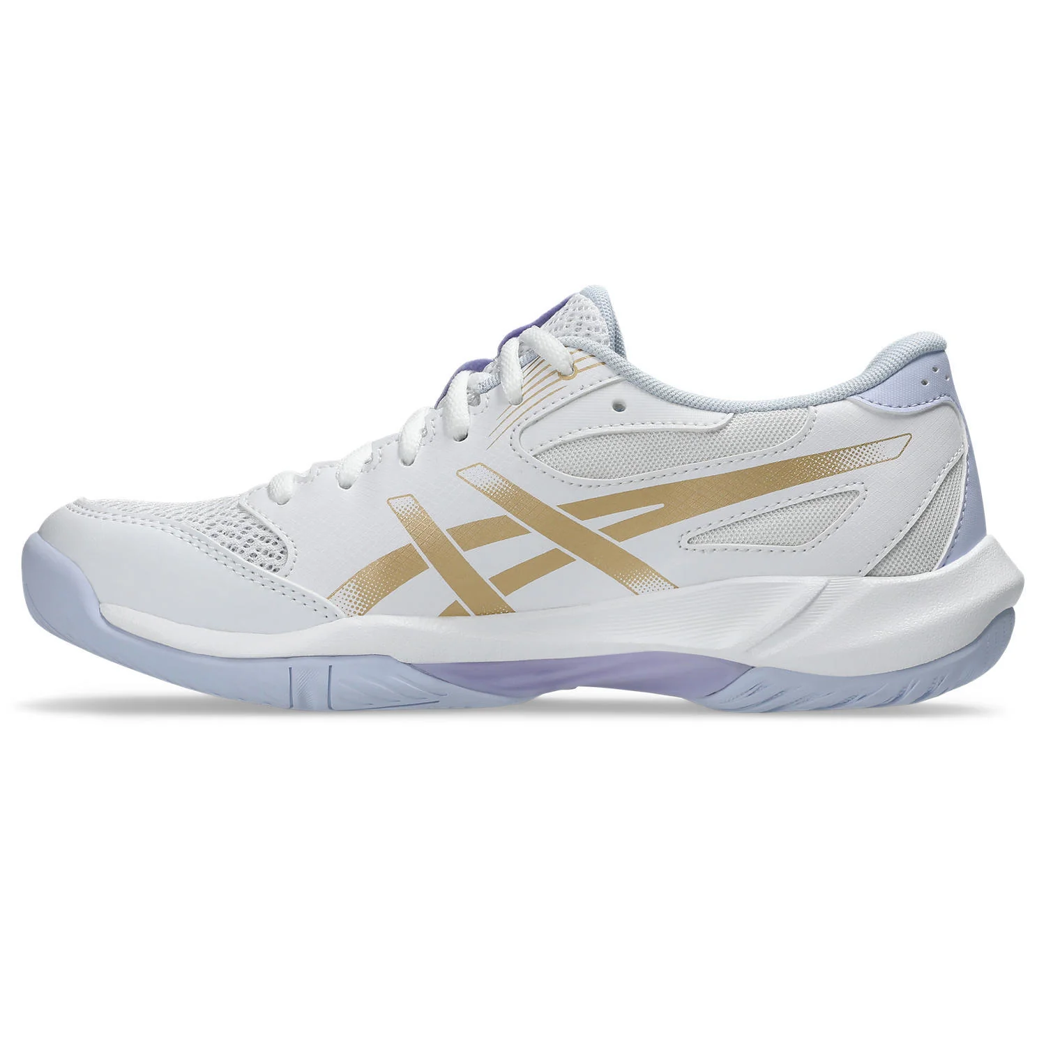 Asics Gel-Rocket 12 Women's Court Shoes - White/Champagne - Image 2