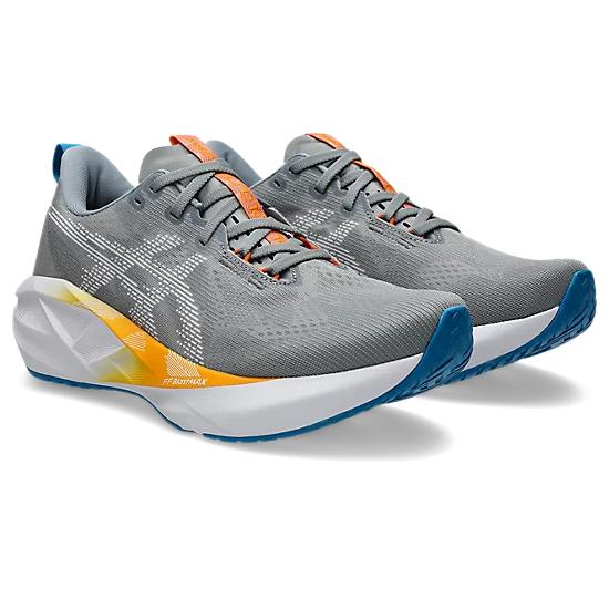 Asics Novablast 5 Men's Running Shoes - Gravel/White - Image 3