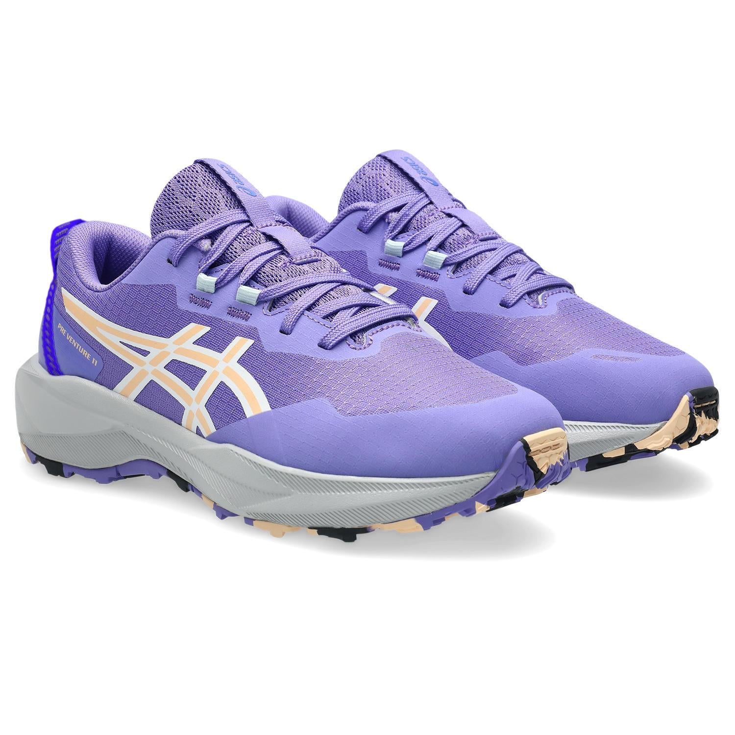 Asics Pre Venture 11 GS Youth Trail Running Shoes - Amethyst/Apricot - Image 2