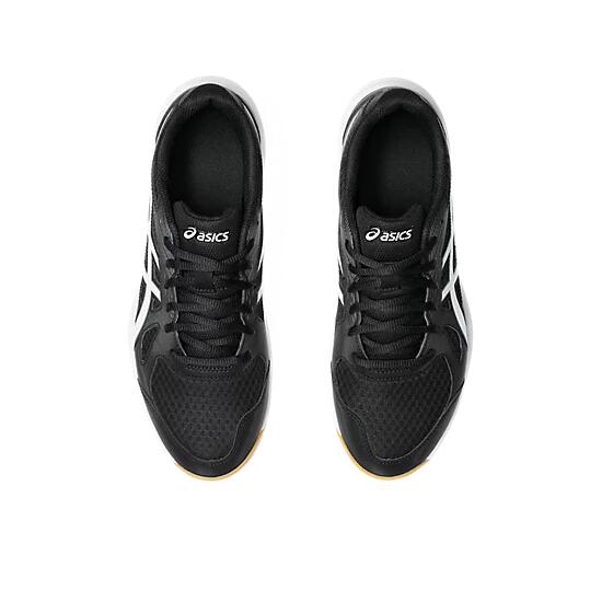 Asics Upcourt 6 Men's Court Shoes - Black/White - Image 6