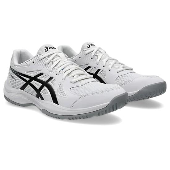 Asics Upcourt 6 Men's Court Shoes - White/Black - Image 3