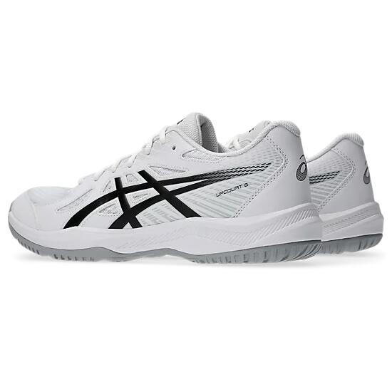 Asics Upcourt 6 Men's Court Shoes - White/Black - Image 4