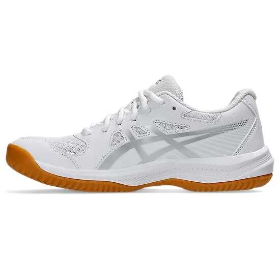 Asics Upcourt 6 Women's Court Shoes - White/Pure Silver - Image 2