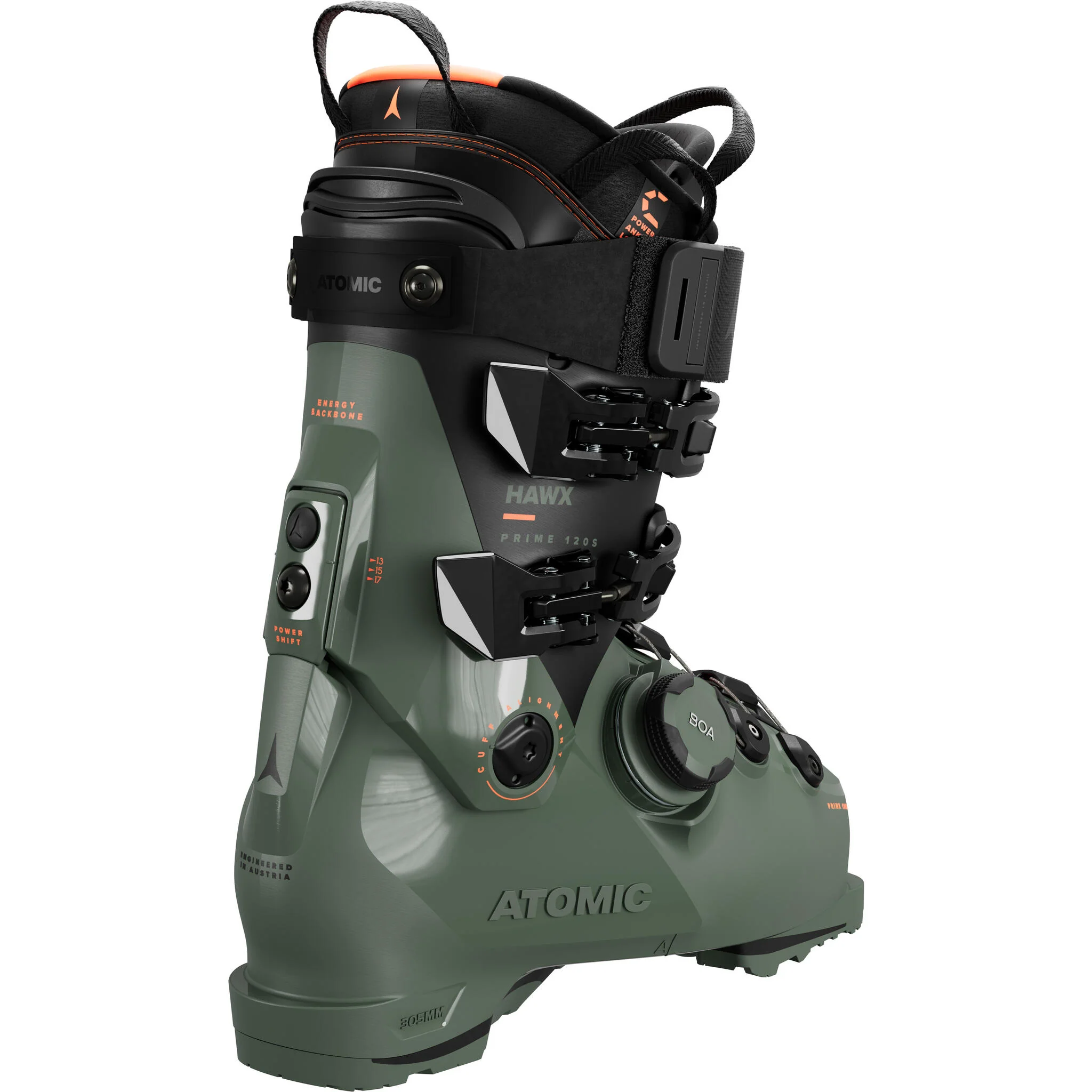 Atomic Hawx Ultra 120 S BOA GW Alpine Ski Boots (2024) - Army Green/Black - Image 2