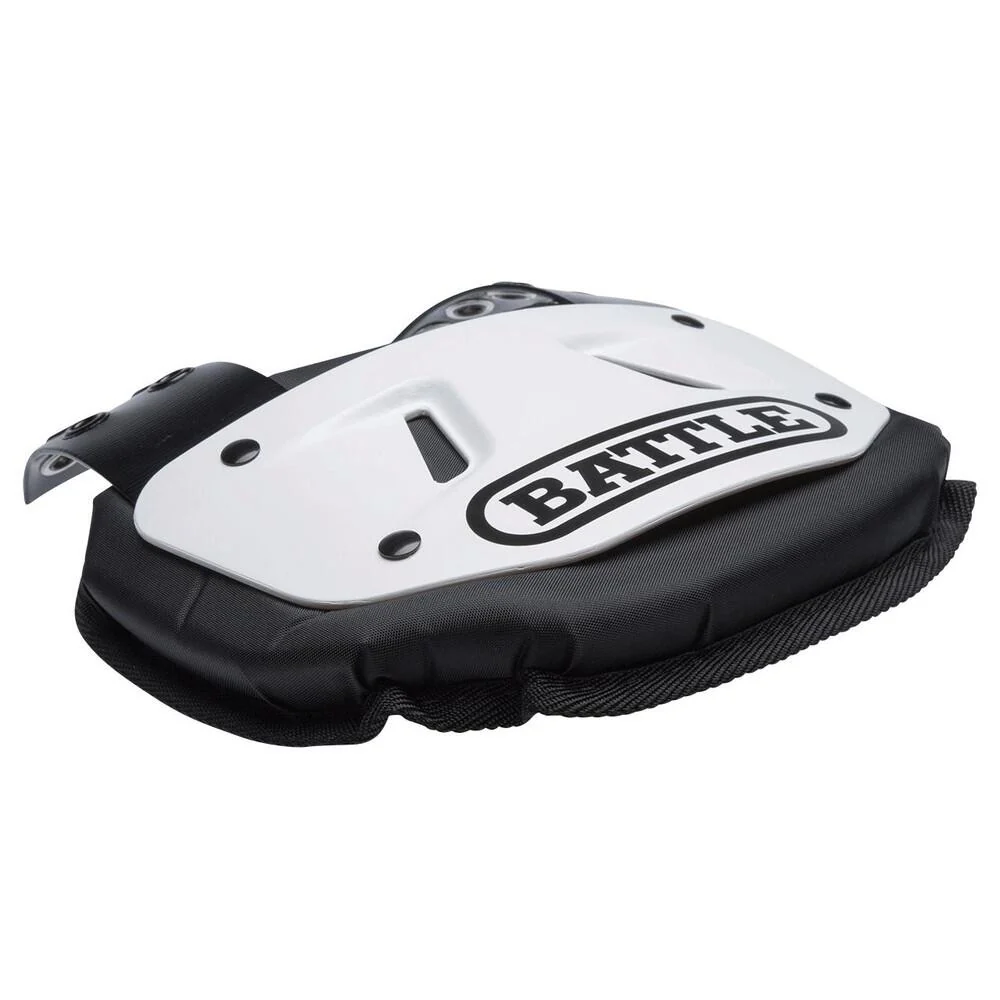 Battle Sports Adult Football Back Plate - White/Black - Image 4