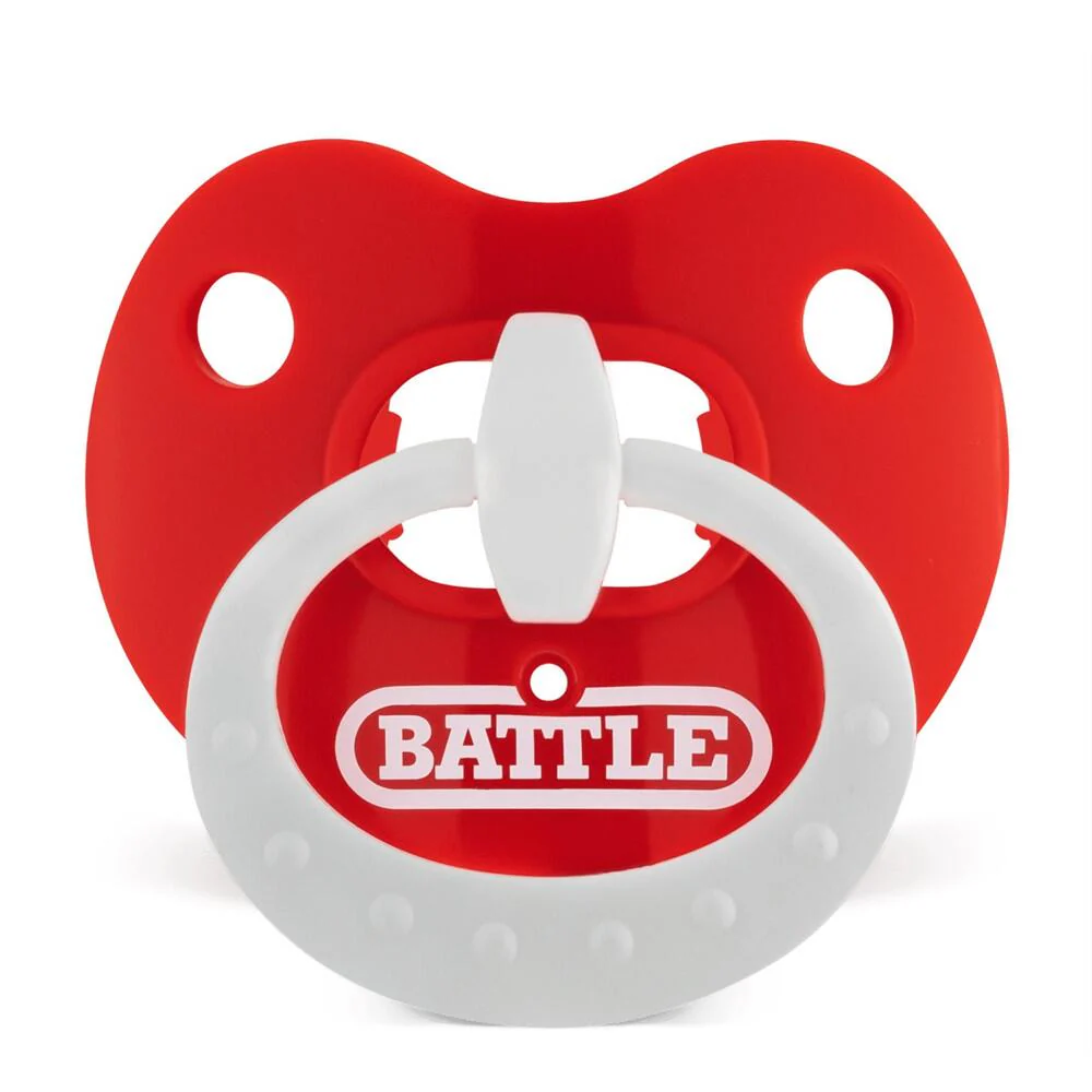 Battle Sports Binky Oxygen Football Mouthguard - Red/White