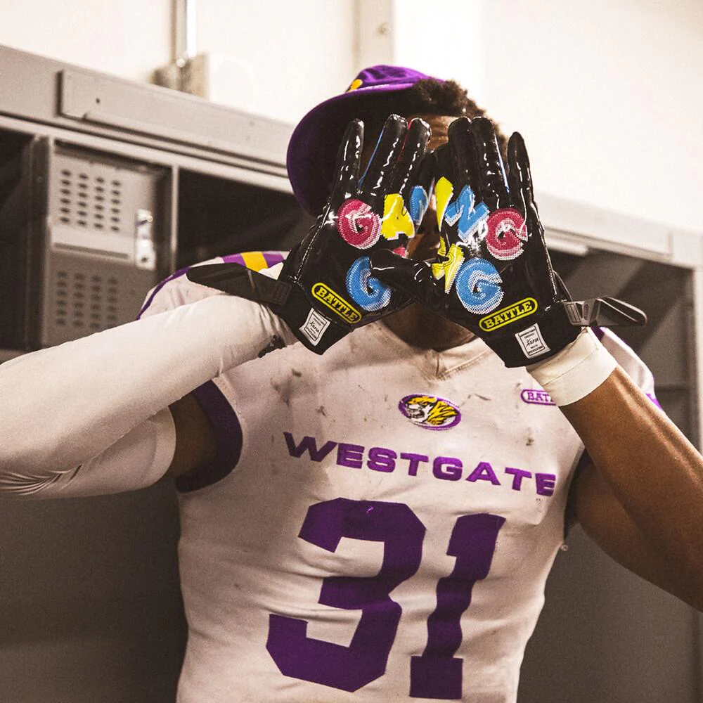 Battle Sports Doom Youth Receiver Football Gloves - Gang Gang - Image 3