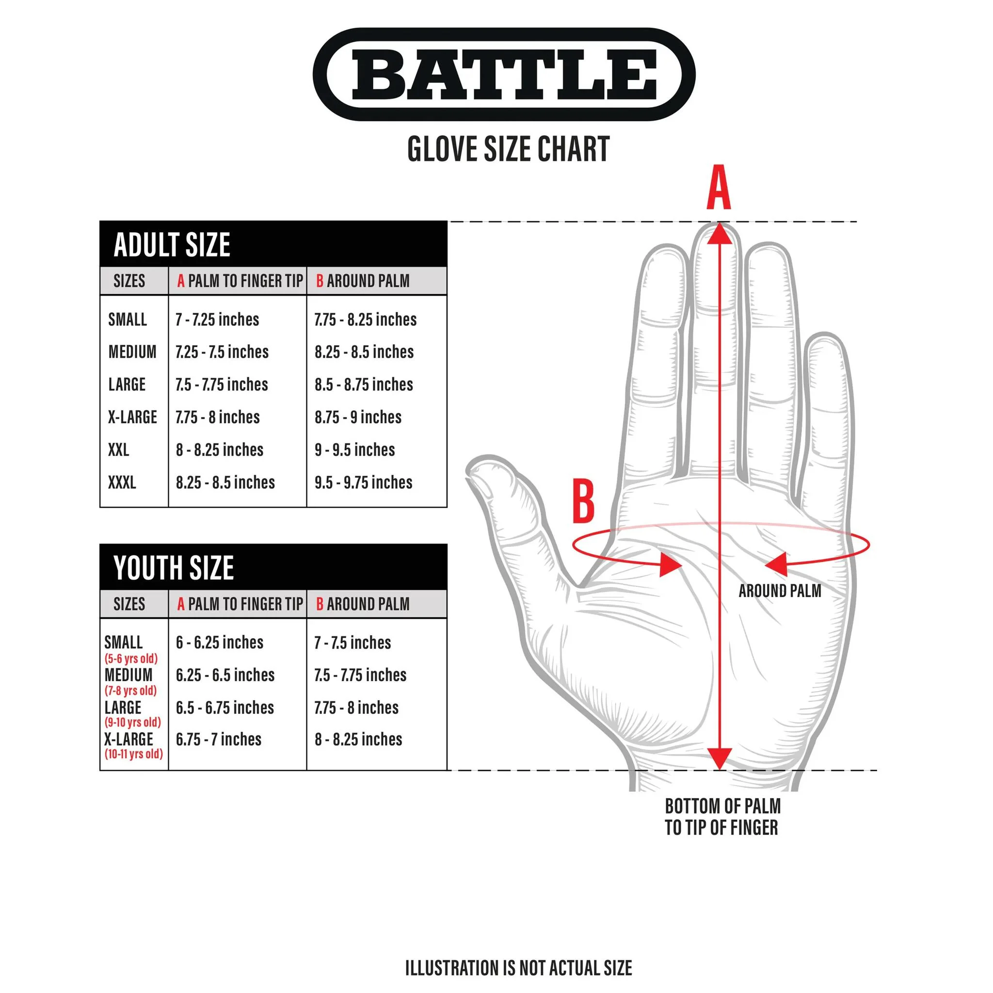 Battle Sports Double Threat Youth Receiver Football Gloves - Yellow - Image 2