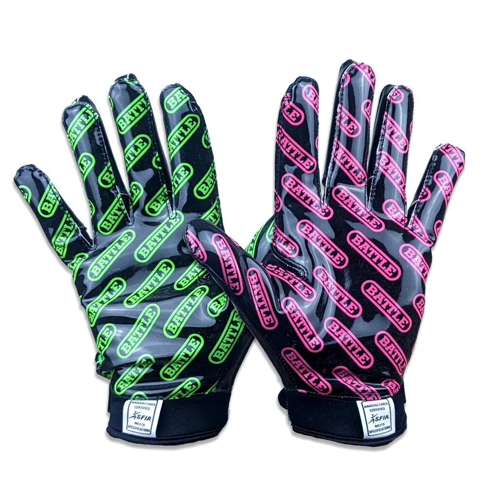 Battle Sports Nightmare 2.0 Cloaked Youth Receiver Football Gloves - Image 2