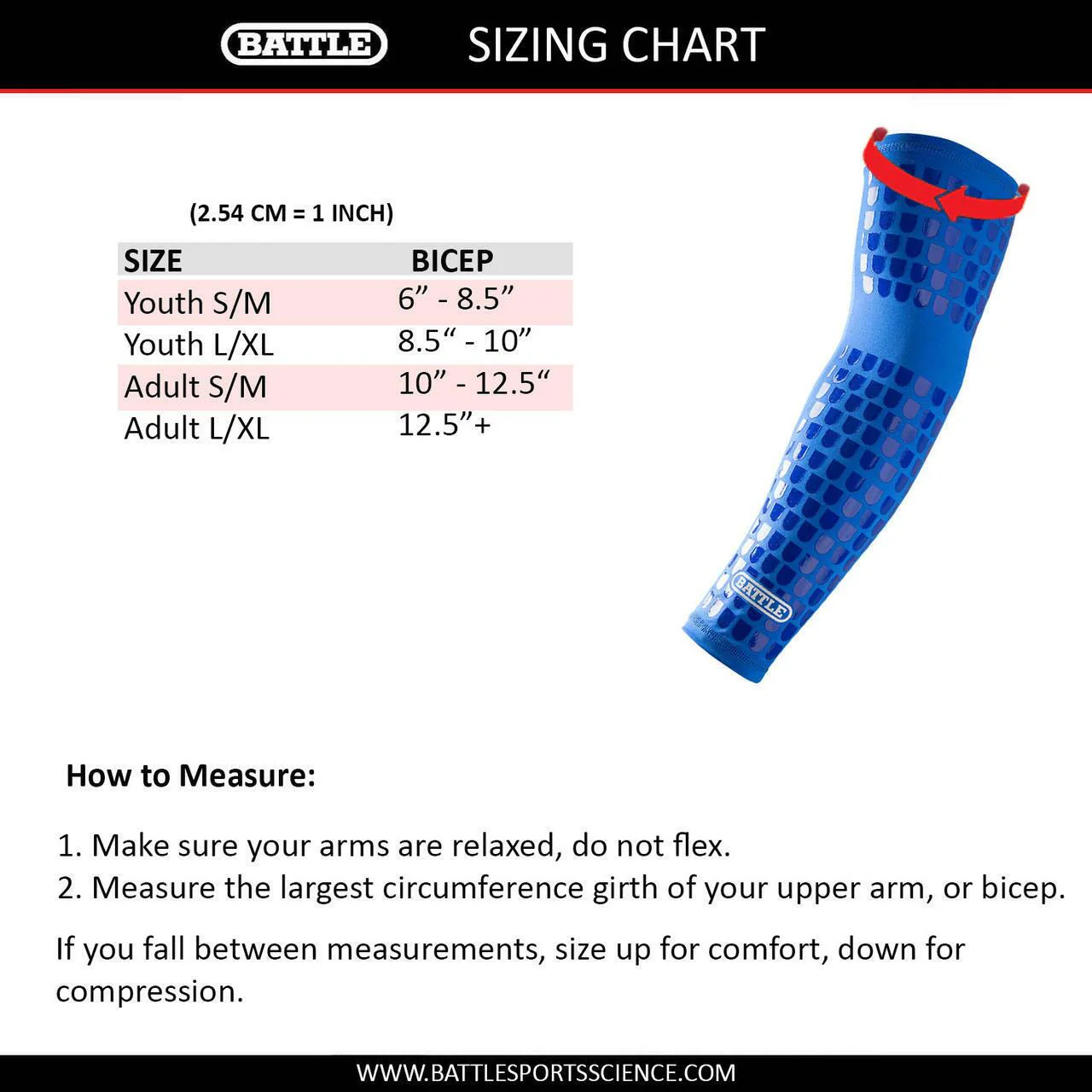 Battle Sports Ultra-Stick Senior Football Arm Sleeve - Image 3