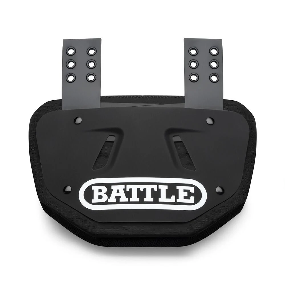 Battle Sports Youth Football Back Plate - Black/White - Image 2