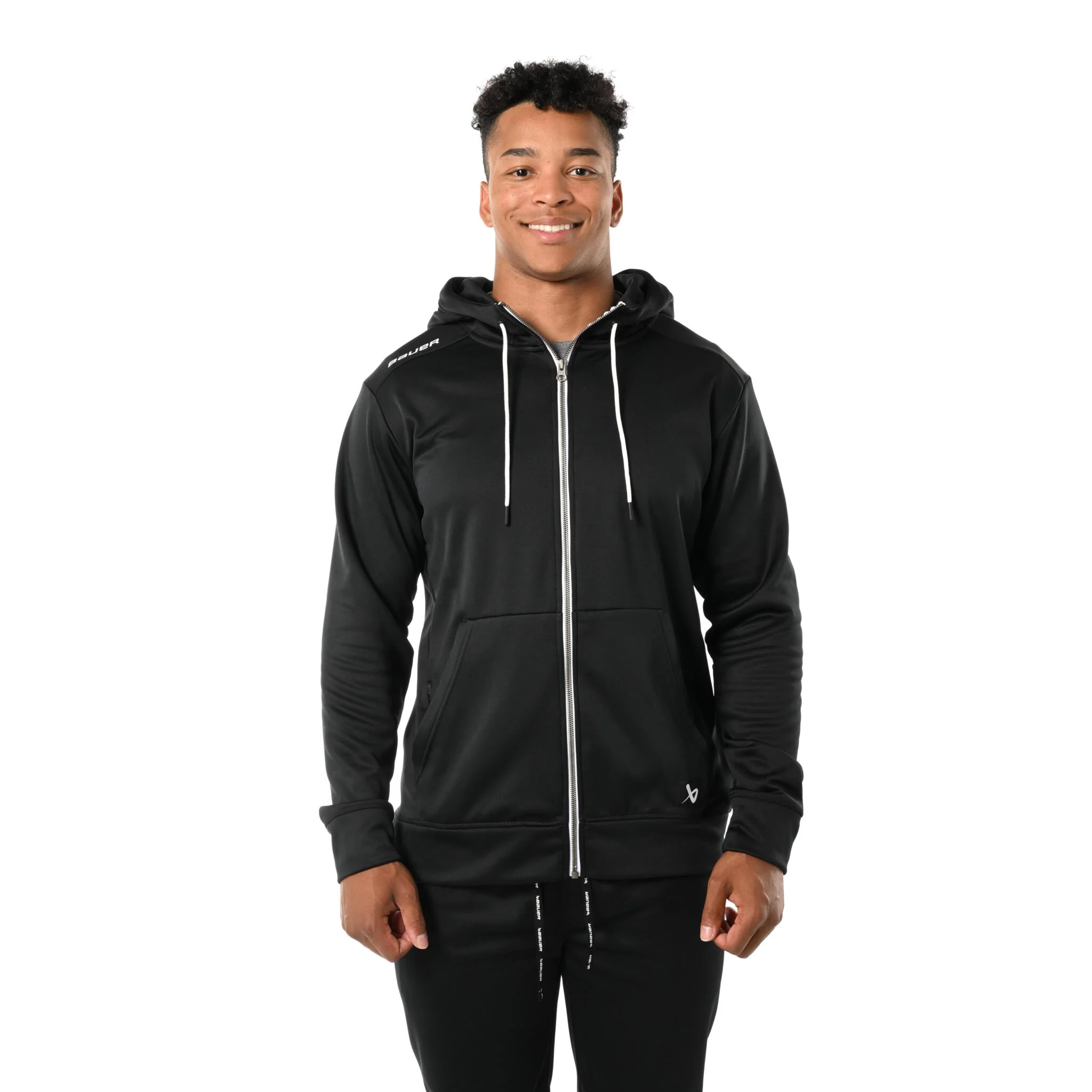 Bauer Team Fleece Zip Senior Hoodie - Black