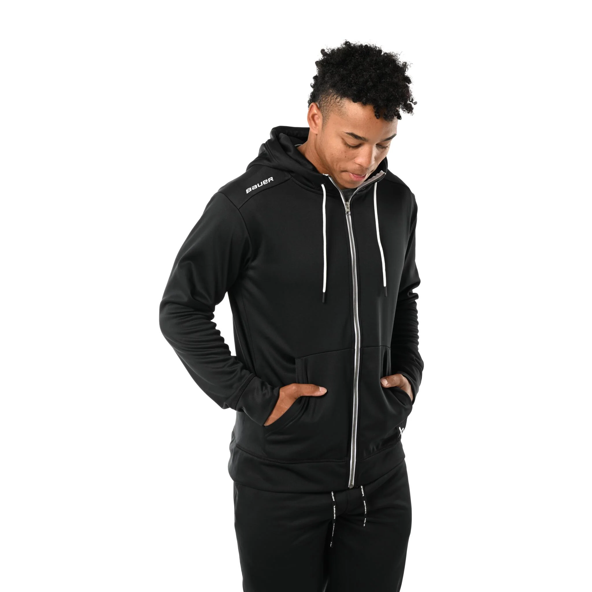 Bauer Team Fleece Zip Senior Hoodie - Black - Image 4