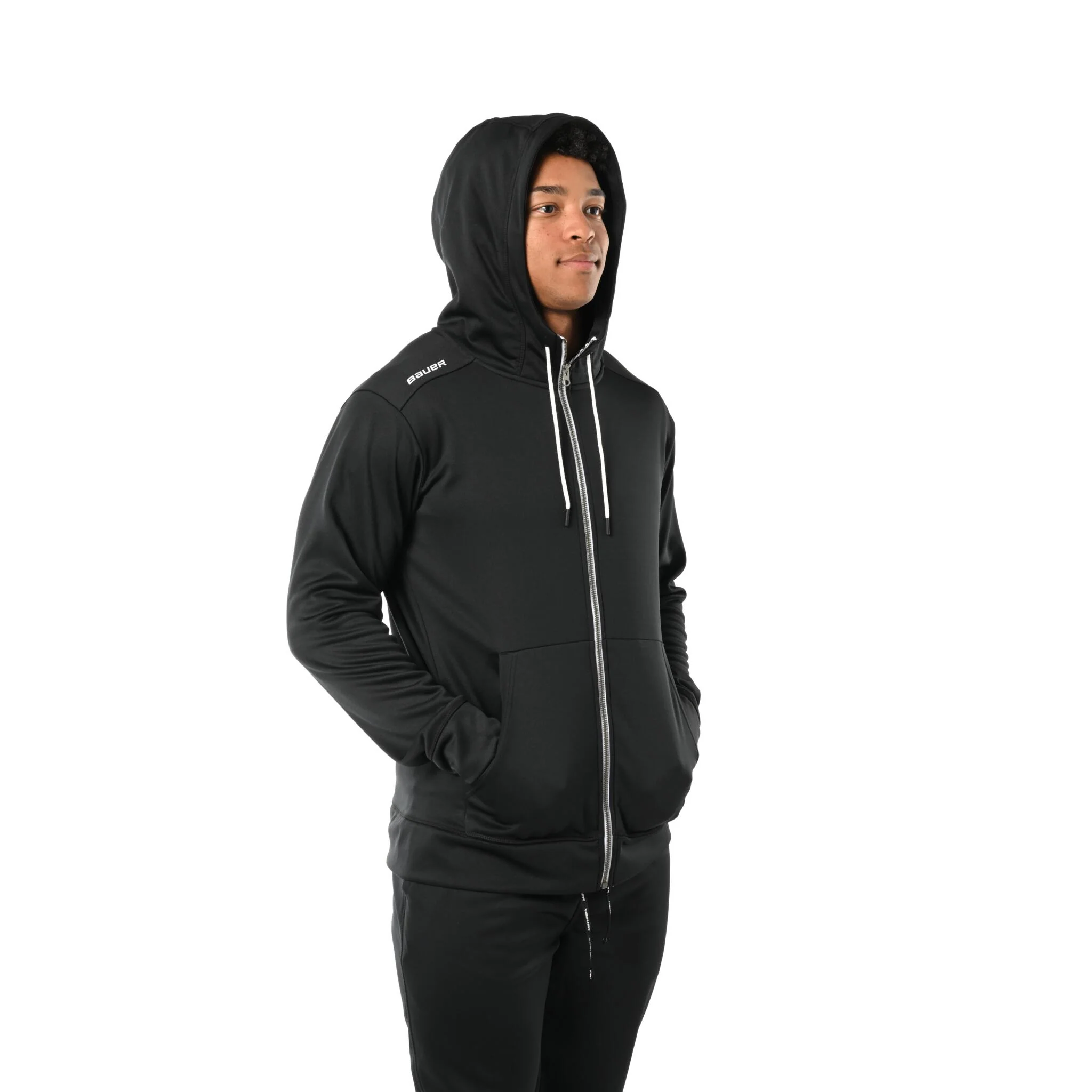 Bauer Team Fleece Zip Senior Hoodie - Black - Image 5
