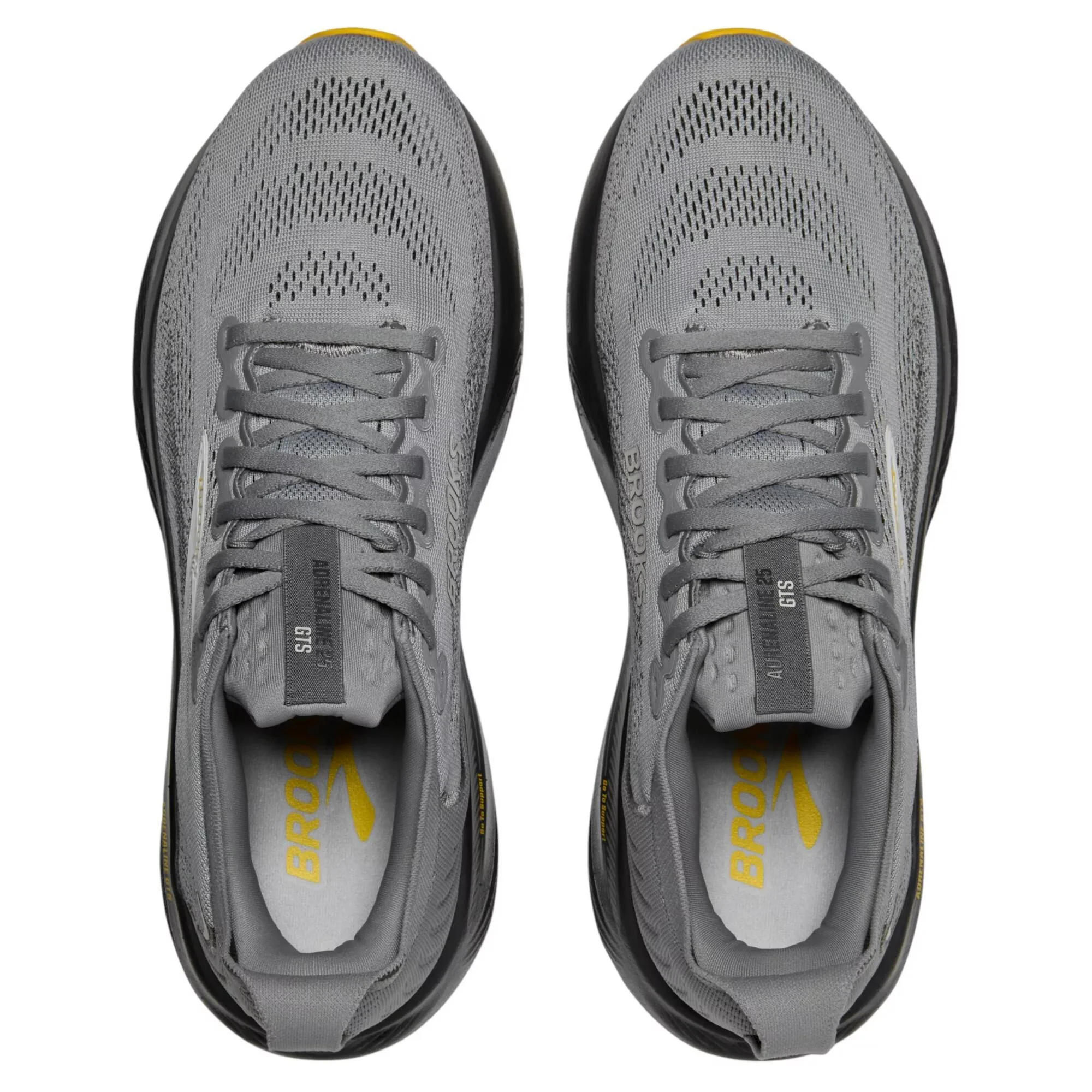 Brooks Adrenaline GTS 25 Men's Running Shoes - Grey/Ebony/Jasmin - Image 6