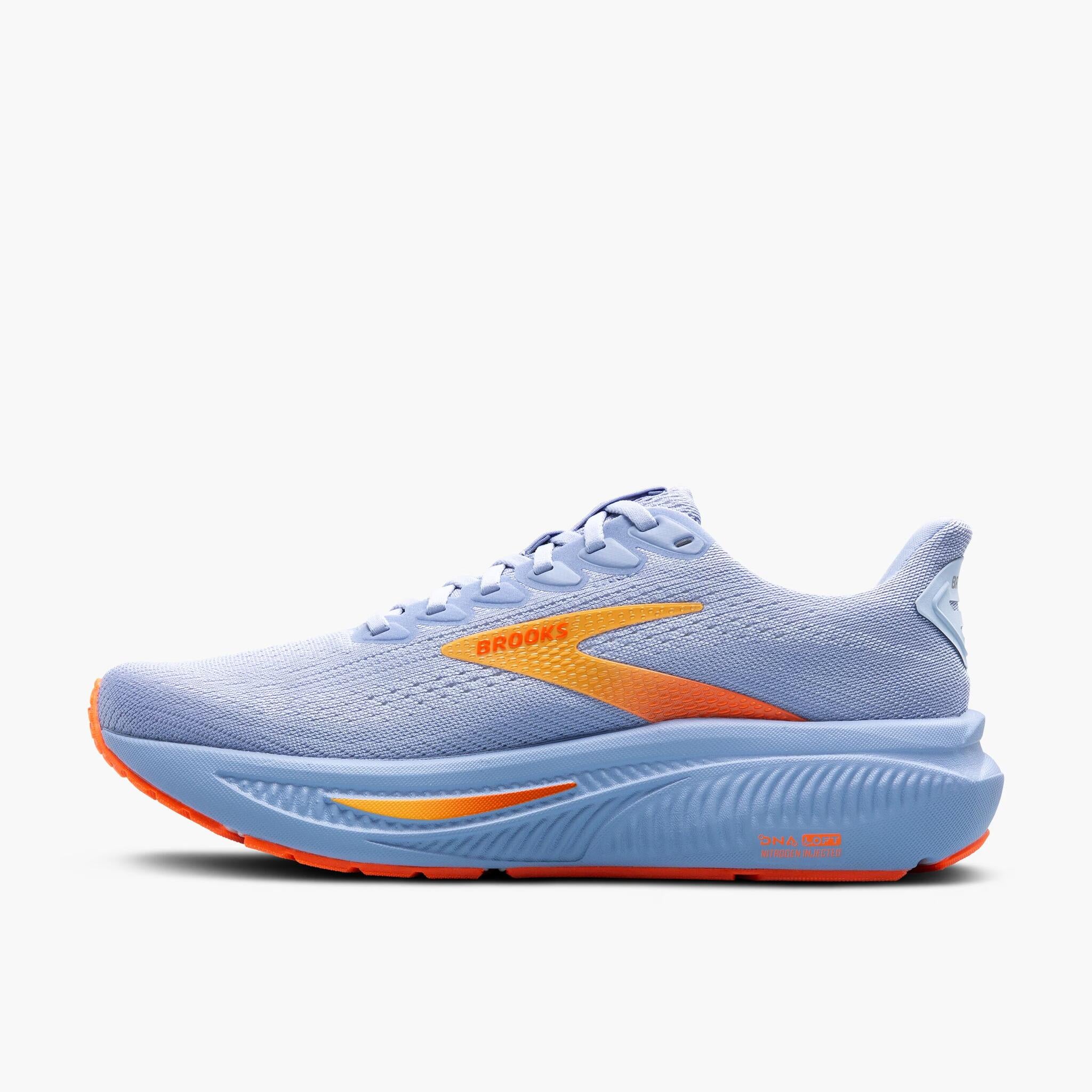 Brooks Ghost 17 Women's Running Shoes - Heron/White/Orange - Image 3