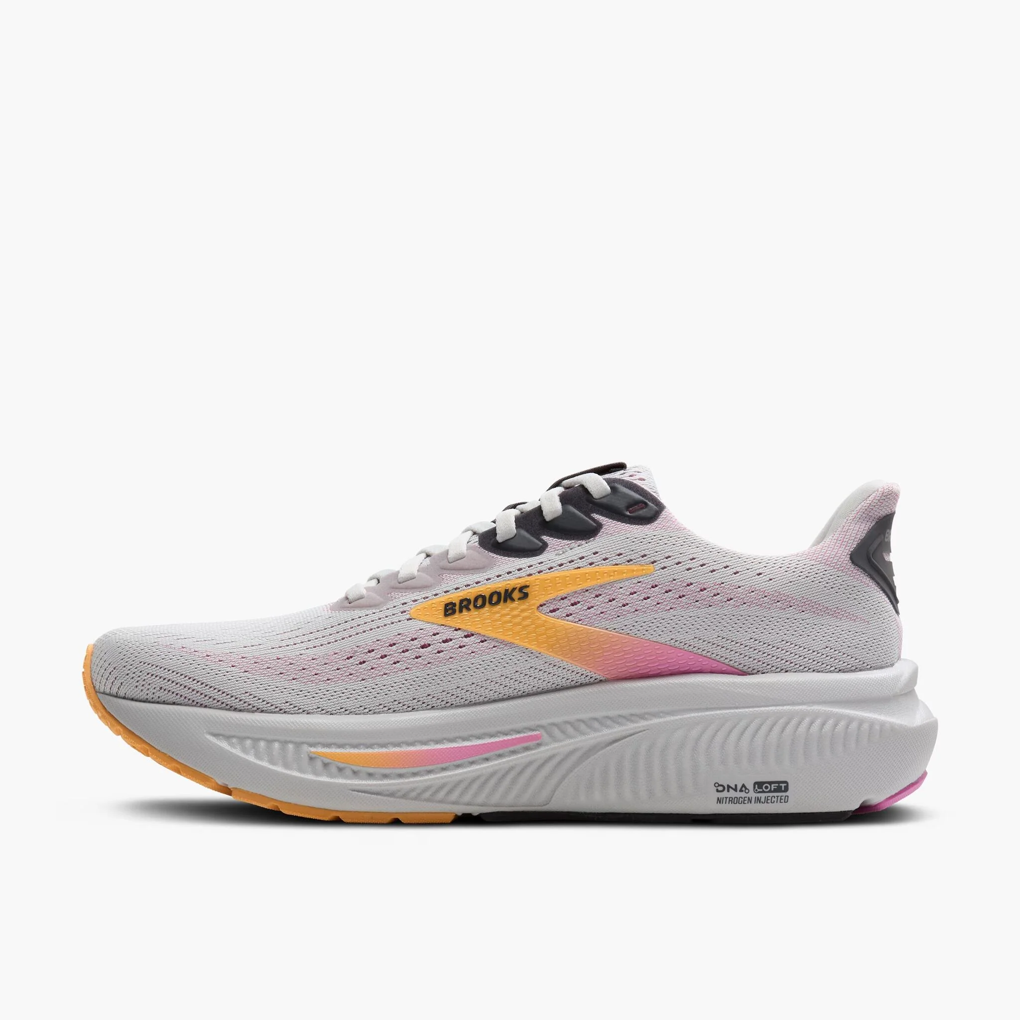Brooks Ghost 17 Women's Running Shoes - Oyster/Apricot/Pink - Image 3