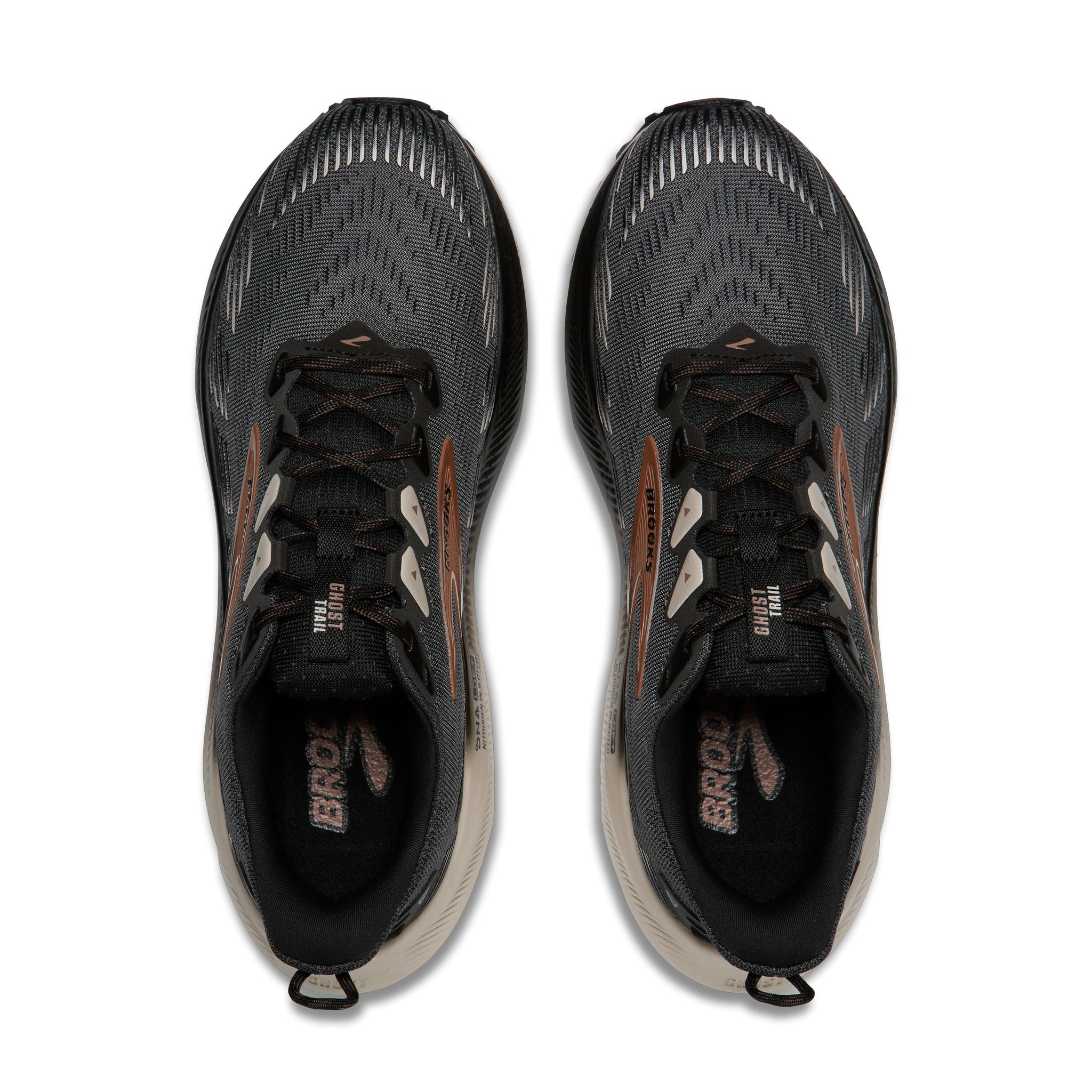 Brooks Ghost Trail Men's Running Shoes - Ebony/Black/Clove - Image 6