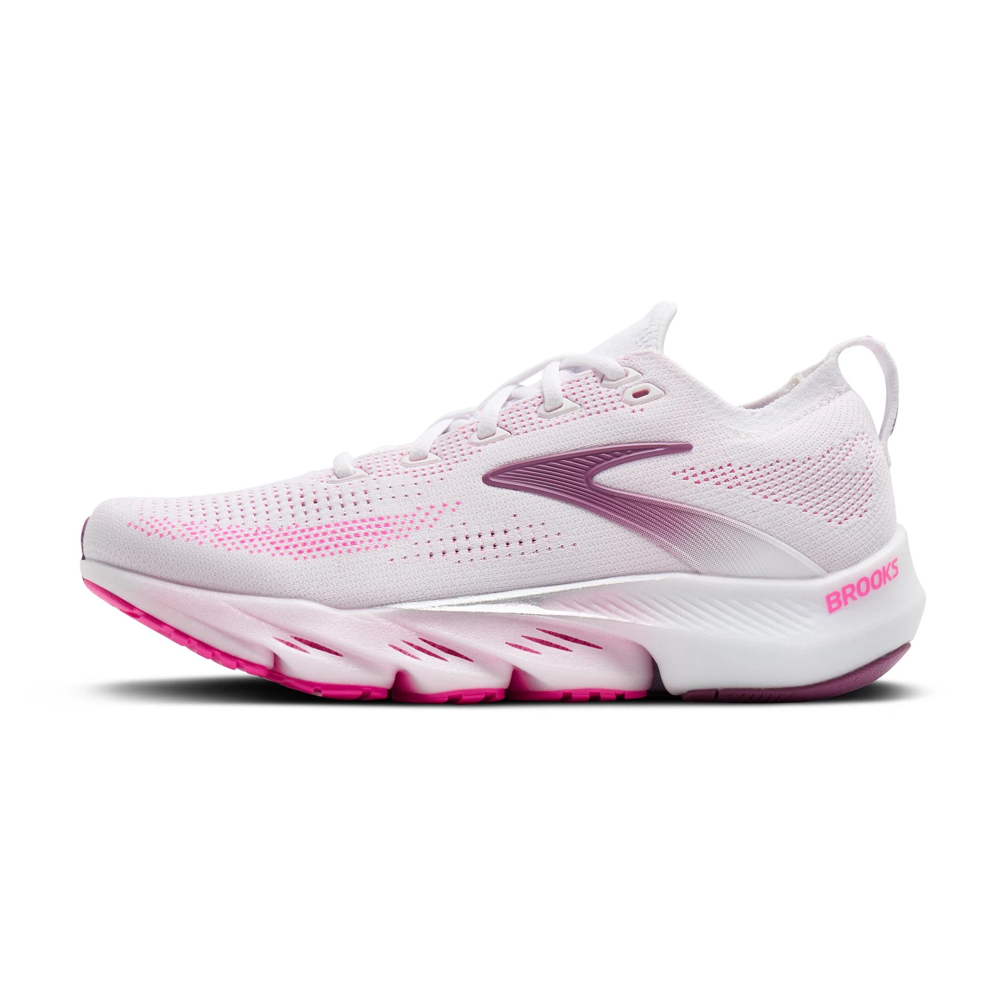 Brooks Glycerin Flex Women's Running Shoes - White/Pink/Argyle - Image 3