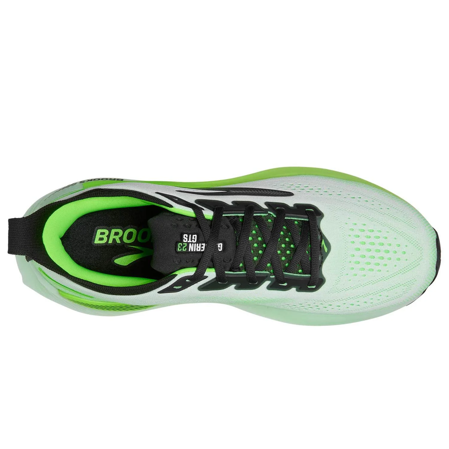 Brooks Glycerin GTS 23 Men's Running Shoes - White/Phantom/Green - Image 3
