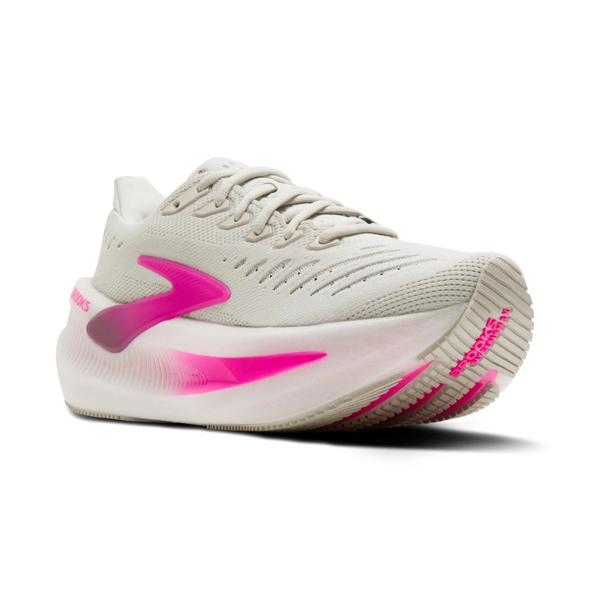 Brooks Glycerin Max 2 Women's Running Shoes - Oyster/Argyle/Pink - Image 2