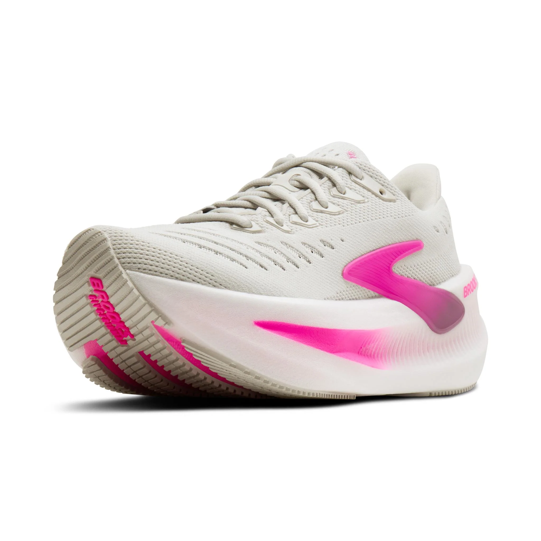 Brooks Glycerin Max 2 Women's Running Shoes - Oyster/Argyle/Pink - Image 3