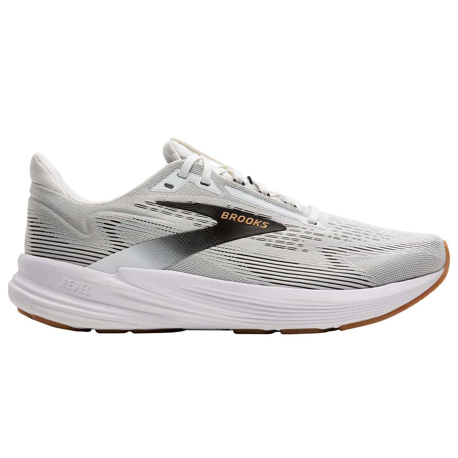 Brooks Revel 8 Men's Running Shoes - White/Black/Oak Buff
