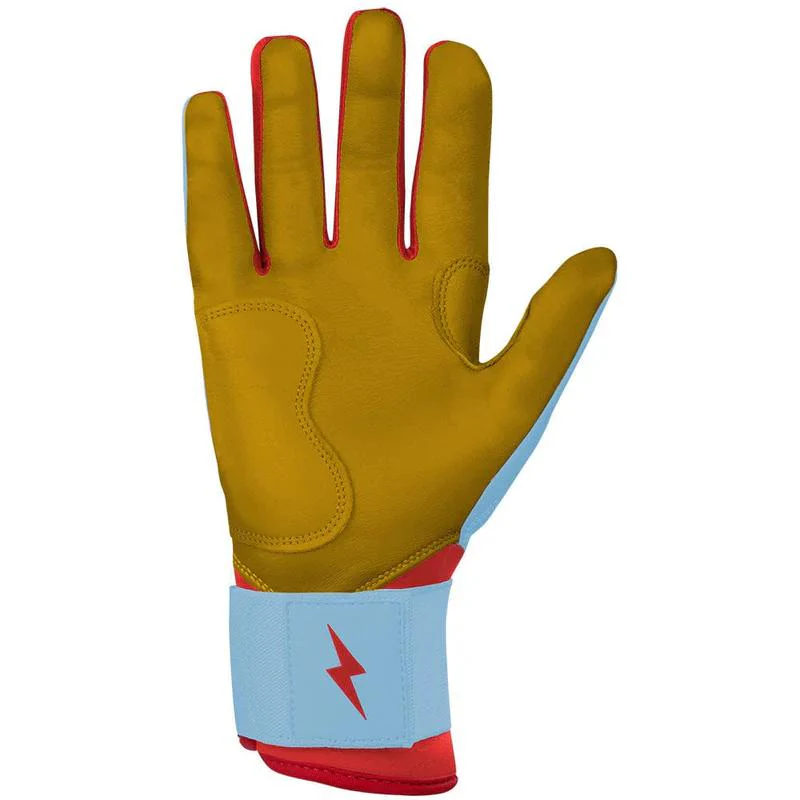 Bruce Bolt Signature Series Long Cuff Youth Baseball Batting Gloves - Image 6