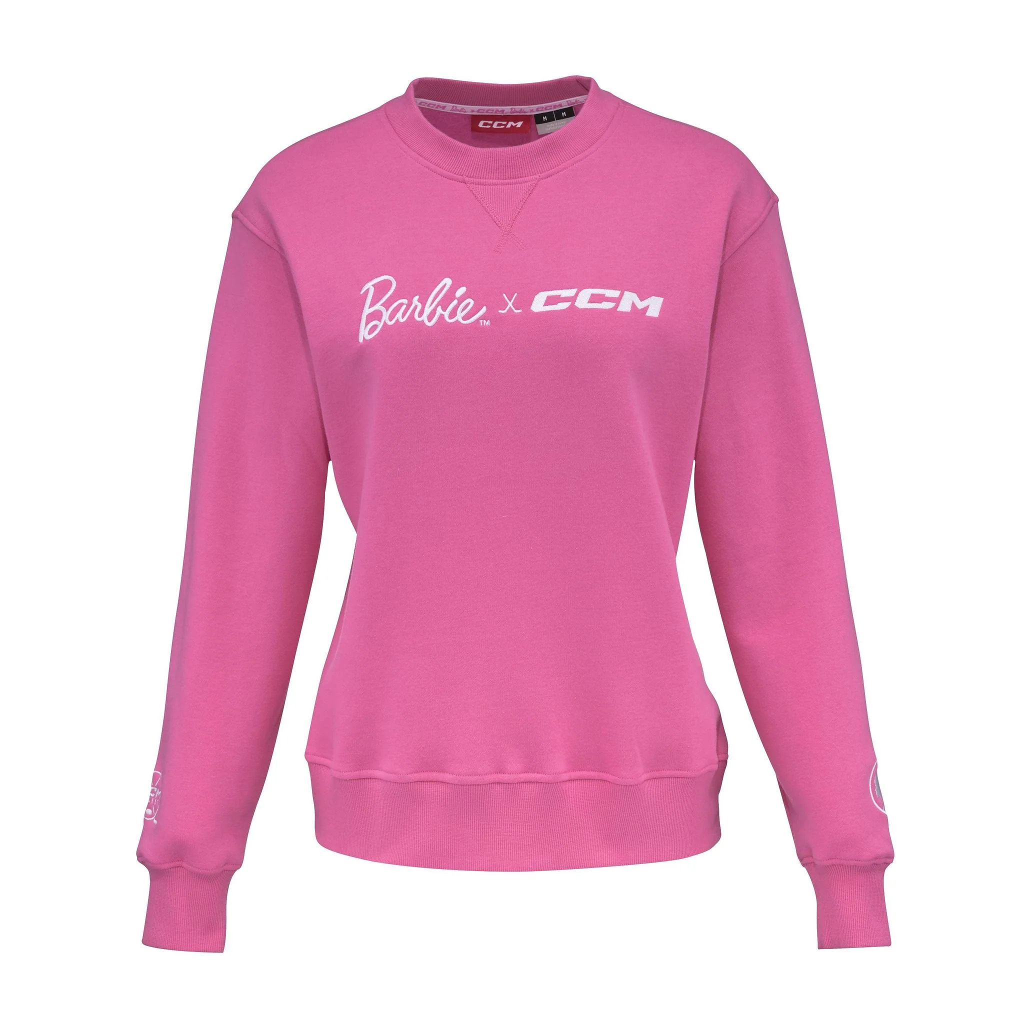 Barbie™ x CCM Pink Embroidered Crewneck