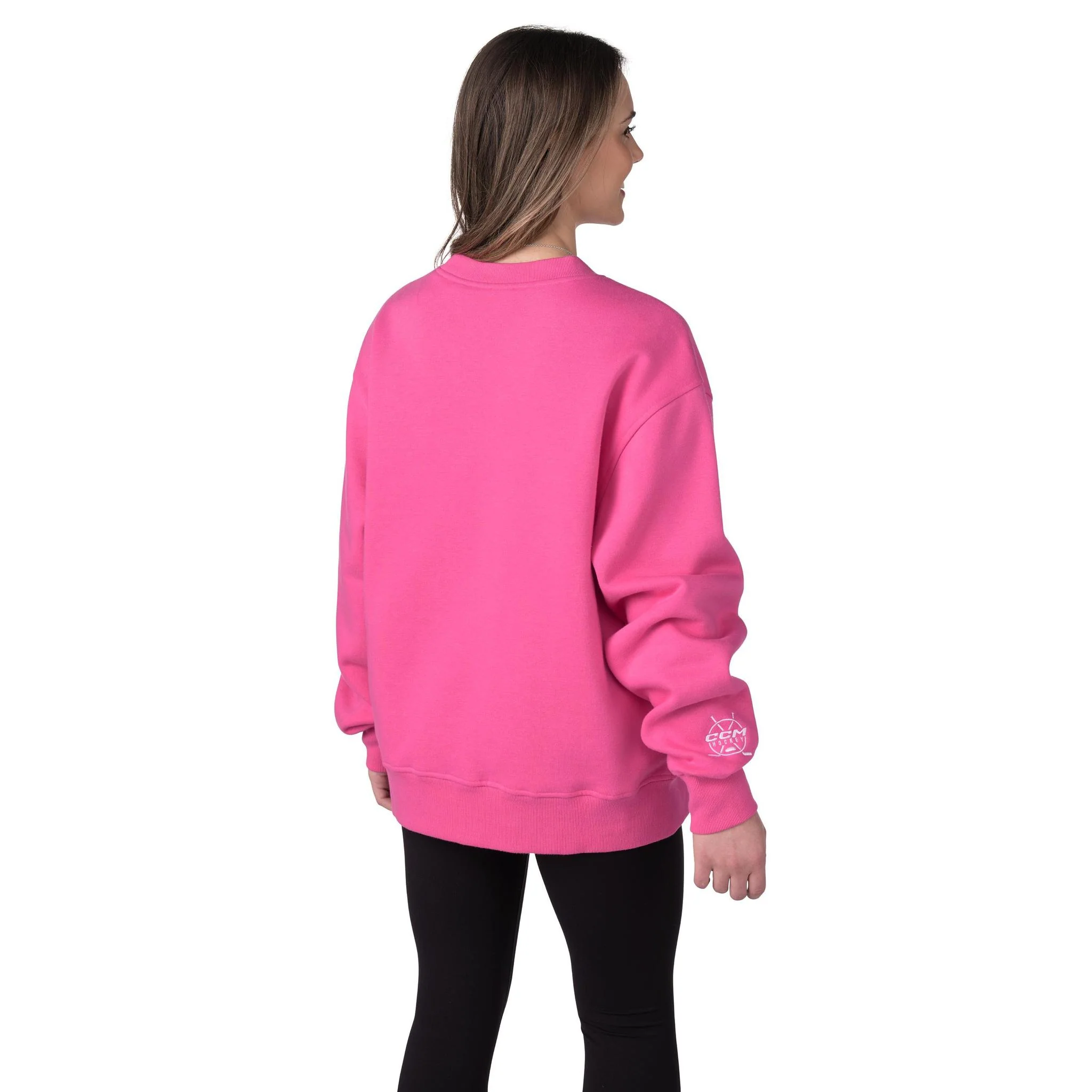 Barbie™ x CCM Pink Embroidered Crewneck - Image 6