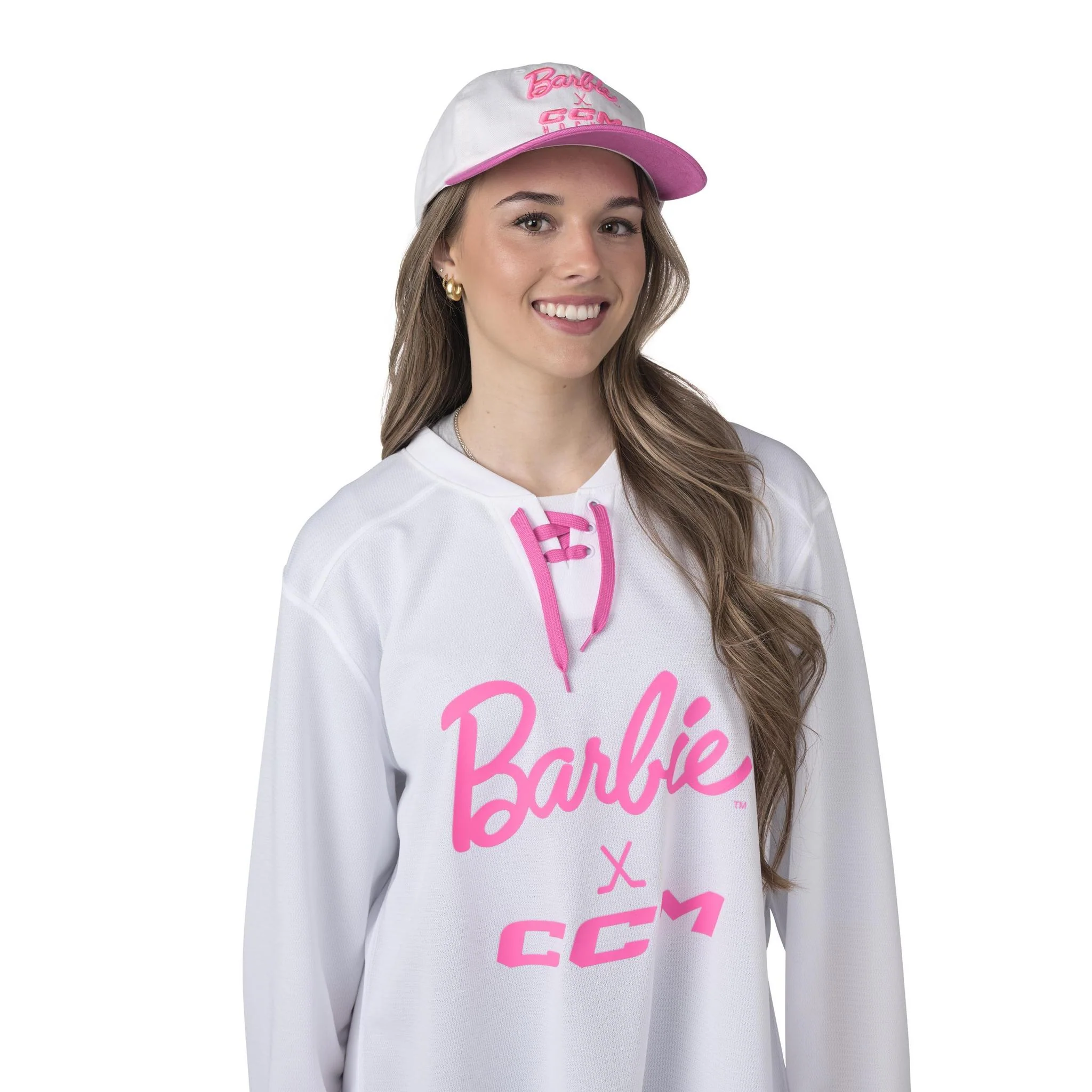 Barbie™ x CCM White Slouch Adjustable Cap - Image 4