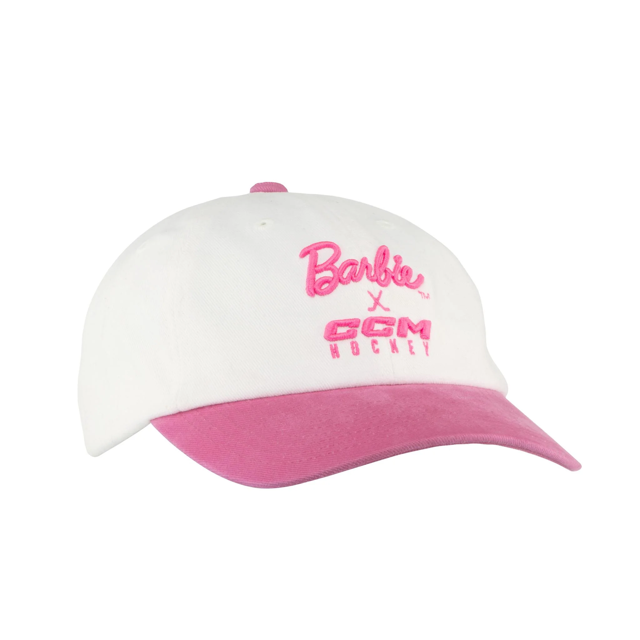 Barbie™ x CCM White Slouch Adjustable Youth Cap - Image 2