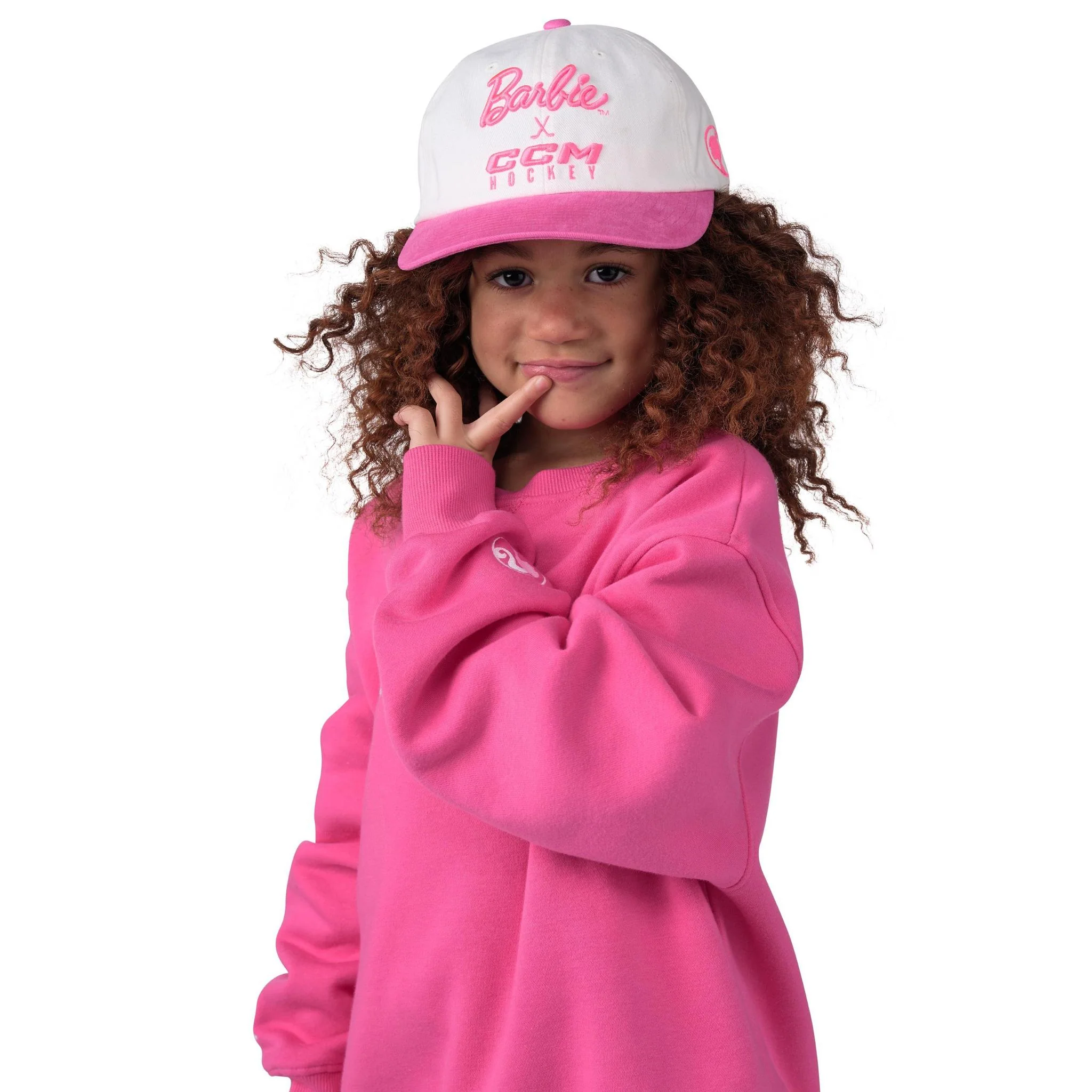 Barbie™ x CCM White Slouch Adjustable Youth Cap - Image 4