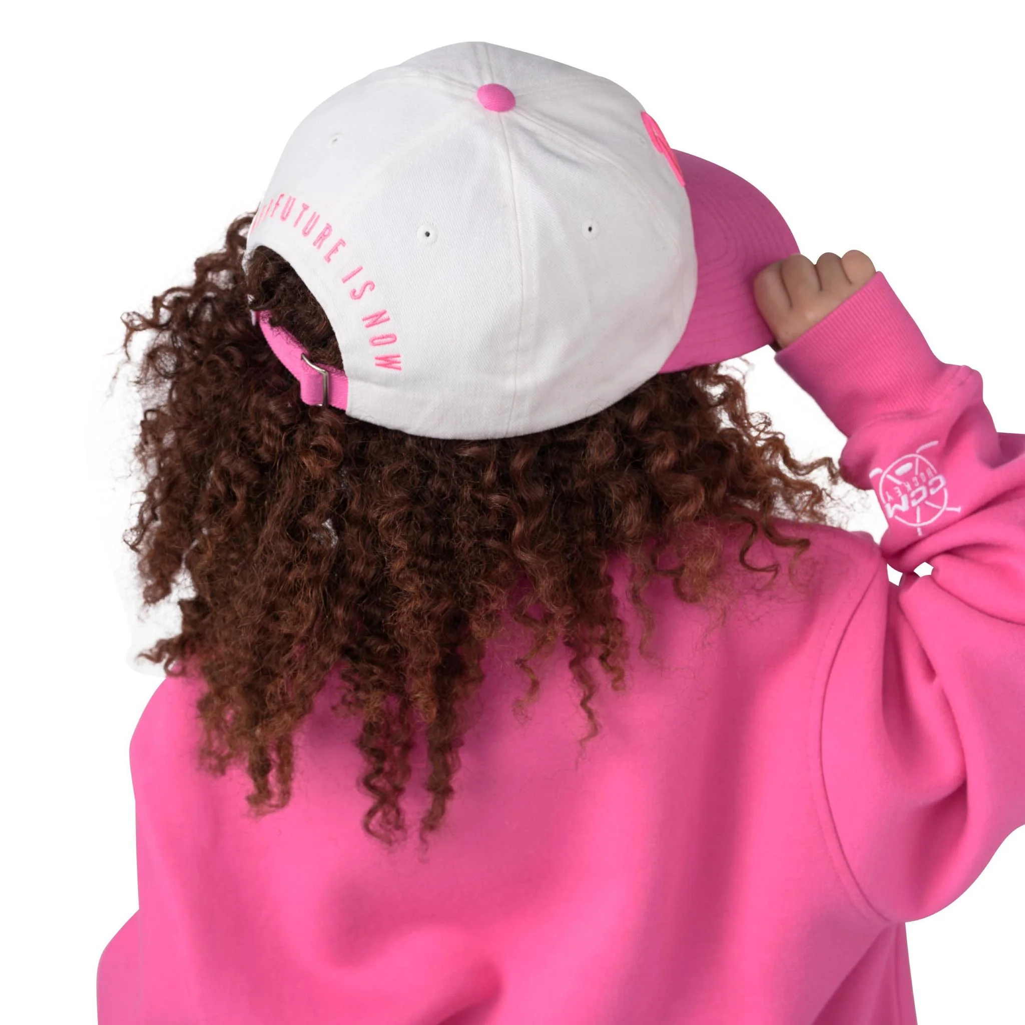 Barbie™ x CCM White Slouch Adjustable Youth Cap - Image 5