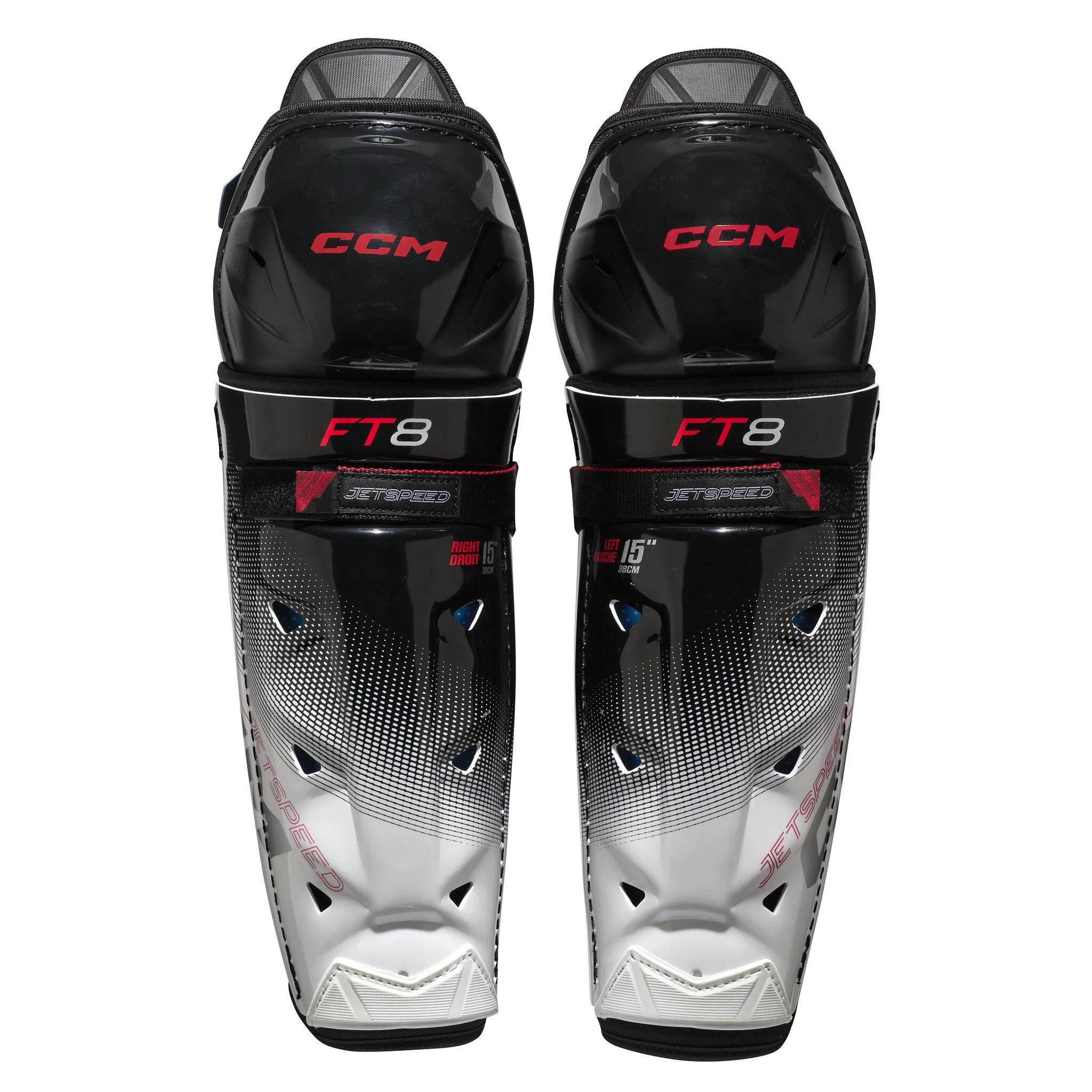 CCM JetSpeed FT8 Junior Hockey Shin Guards (2025)