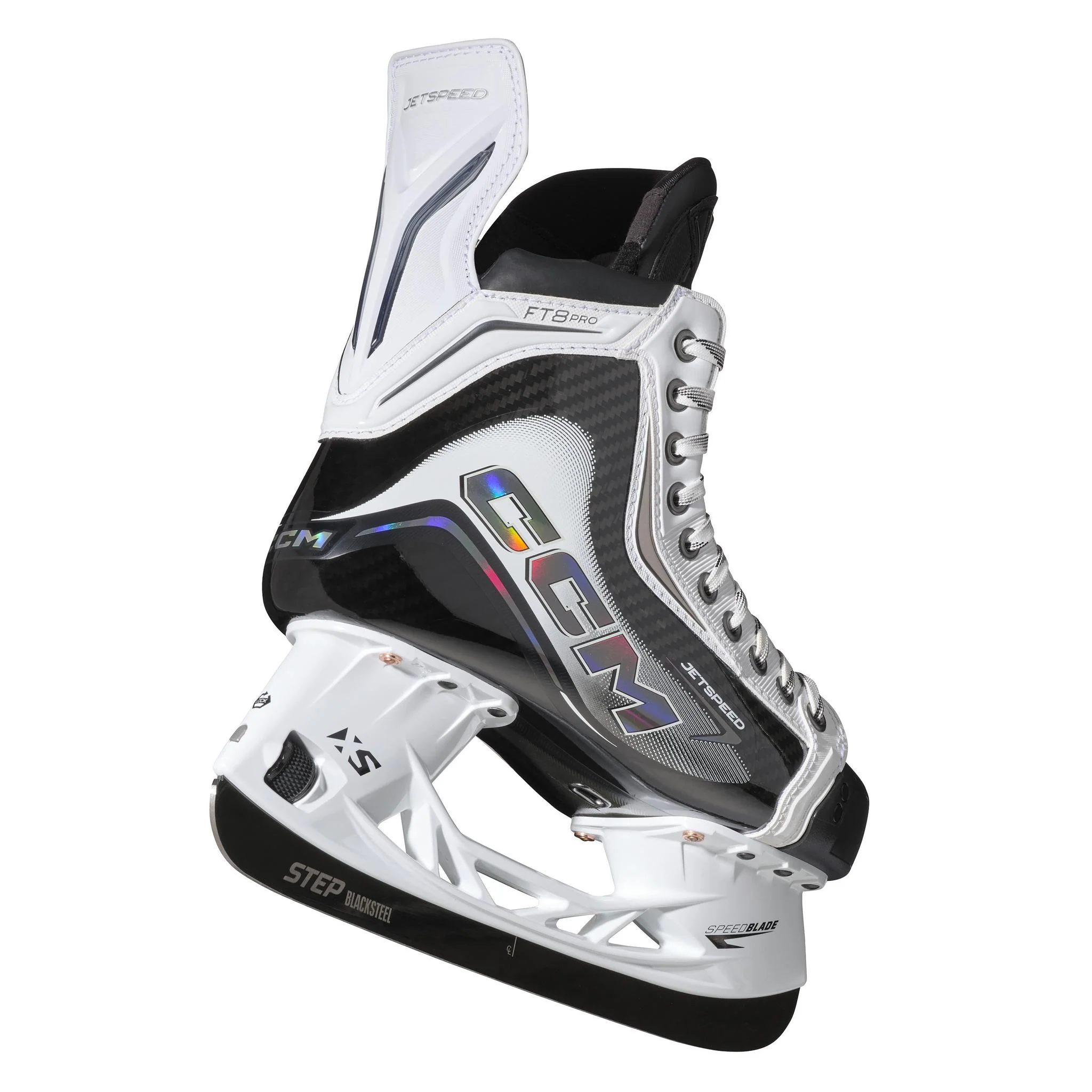 CCM JetSpeed FT8 Pro White Edition Senior Hockey Skates (2025) - Image 3