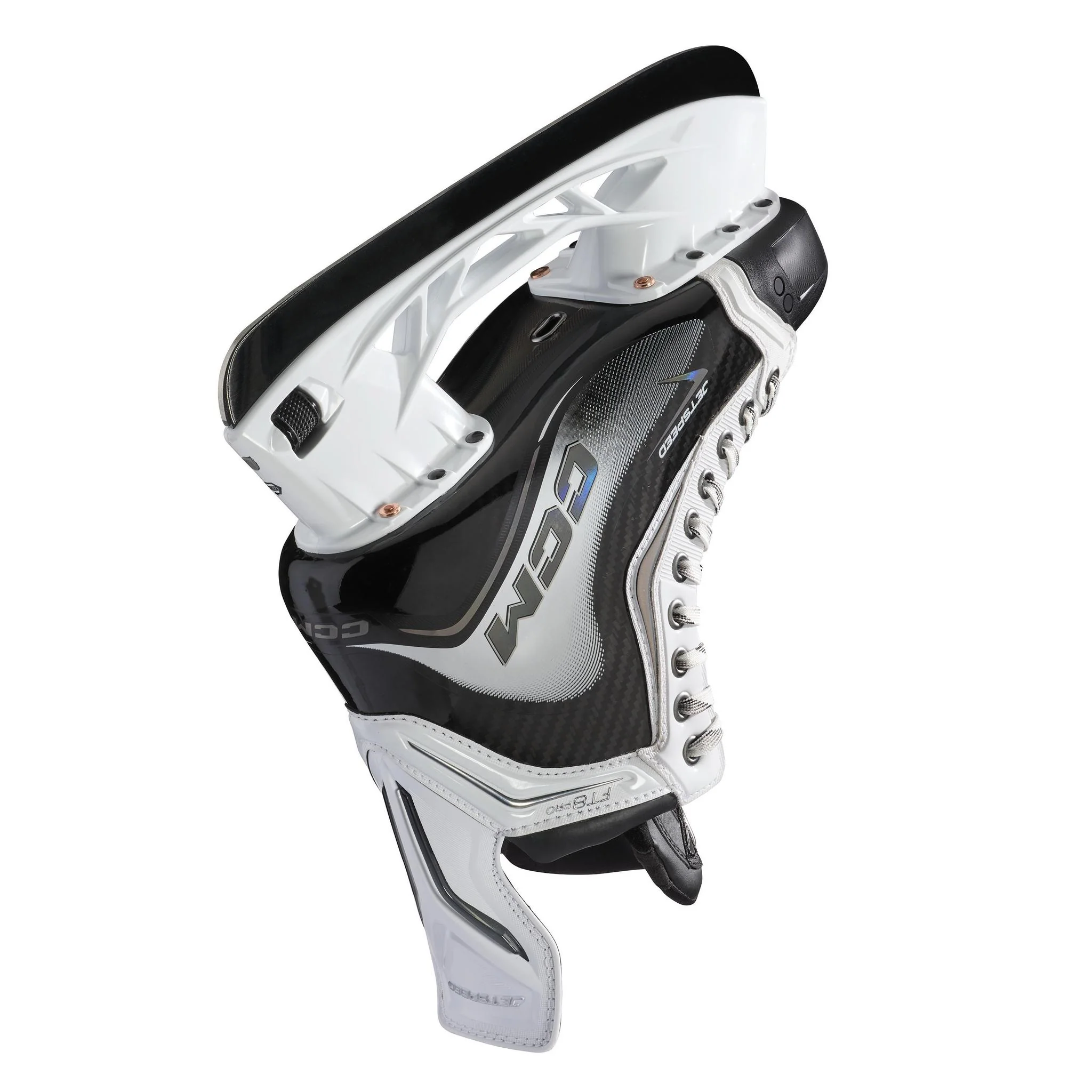 CCM JetSpeed FT8 Pro White Edition Senior Hockey Skates (2025) - Image 5