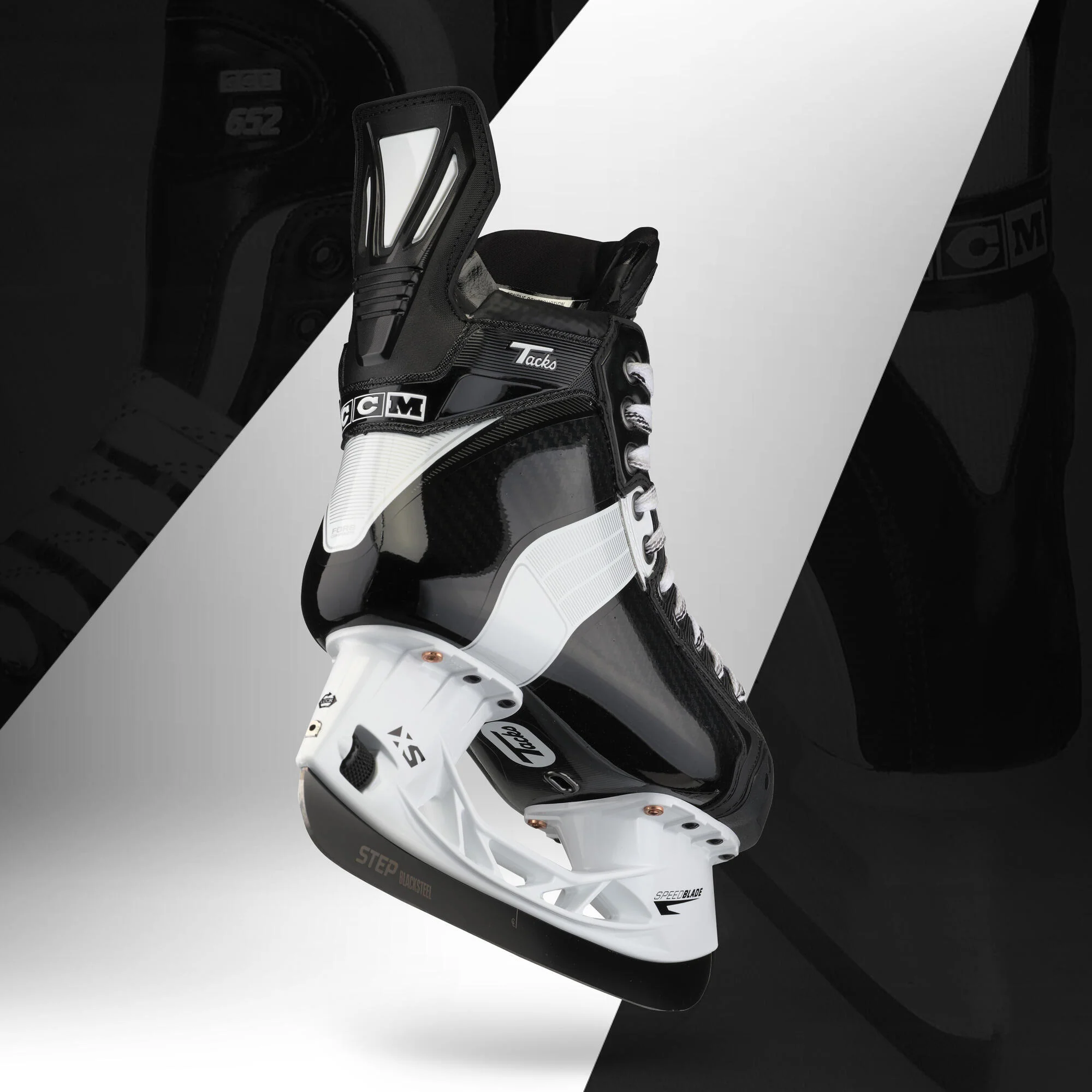 CCM Tacks 652 Pro Intermediate Hockey Skates - Image 8