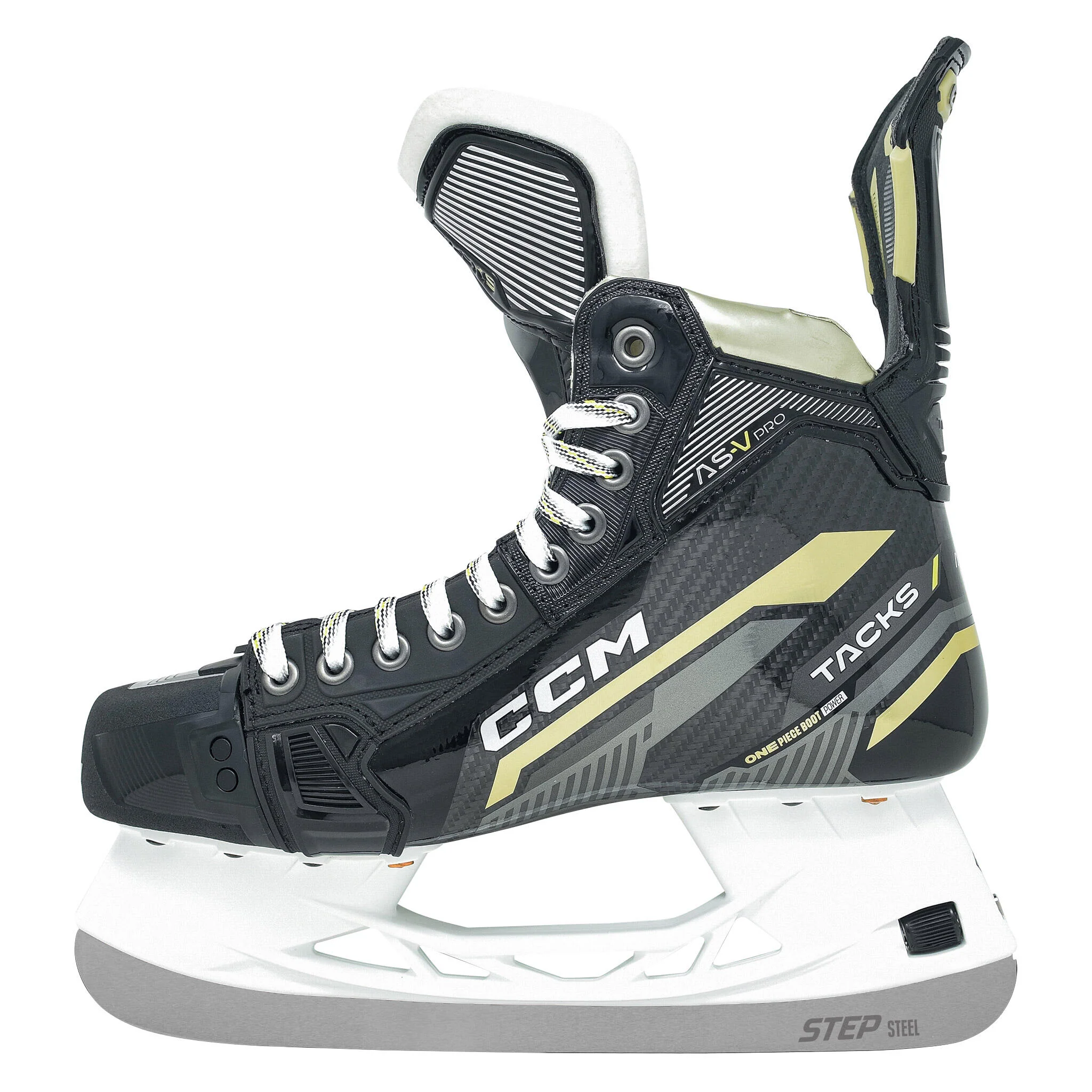 CCM Tacks AS-V Pro Intermediate Hockey Skates (2022) with Step Steel - Image 2