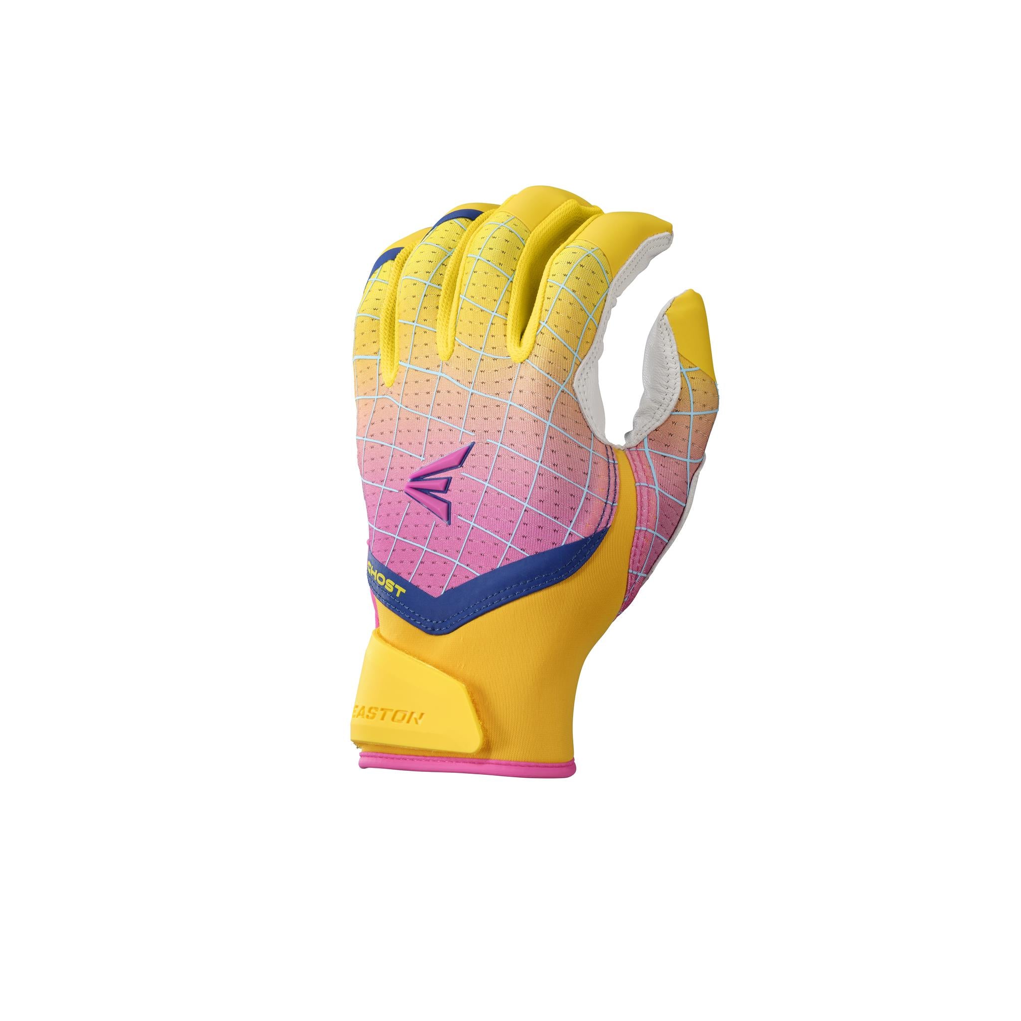 Easton Ghost Ethos Spring Break Edition Women's Fastpitch Softball Batting Gloves (2026) - Yellow - Image 2