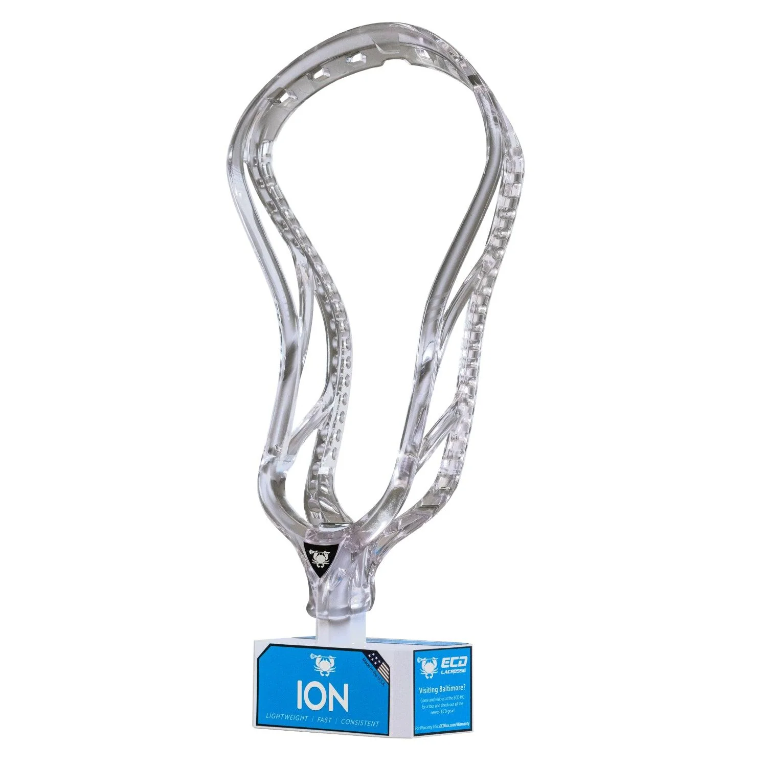 ECD Lacrosse Ion Unstrung Lacrosse Head - Clear