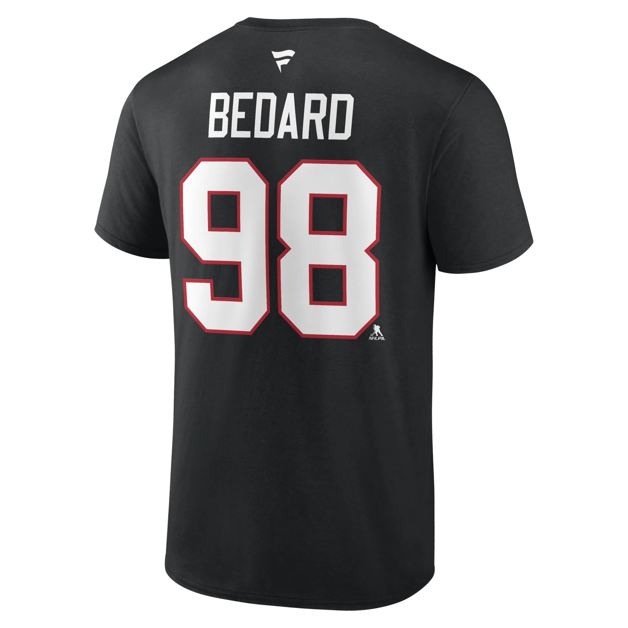 Fanatics Chicago Blackhawks NHL Authentic Stack N&N Tee - C. Bedard (Black) - Image 2